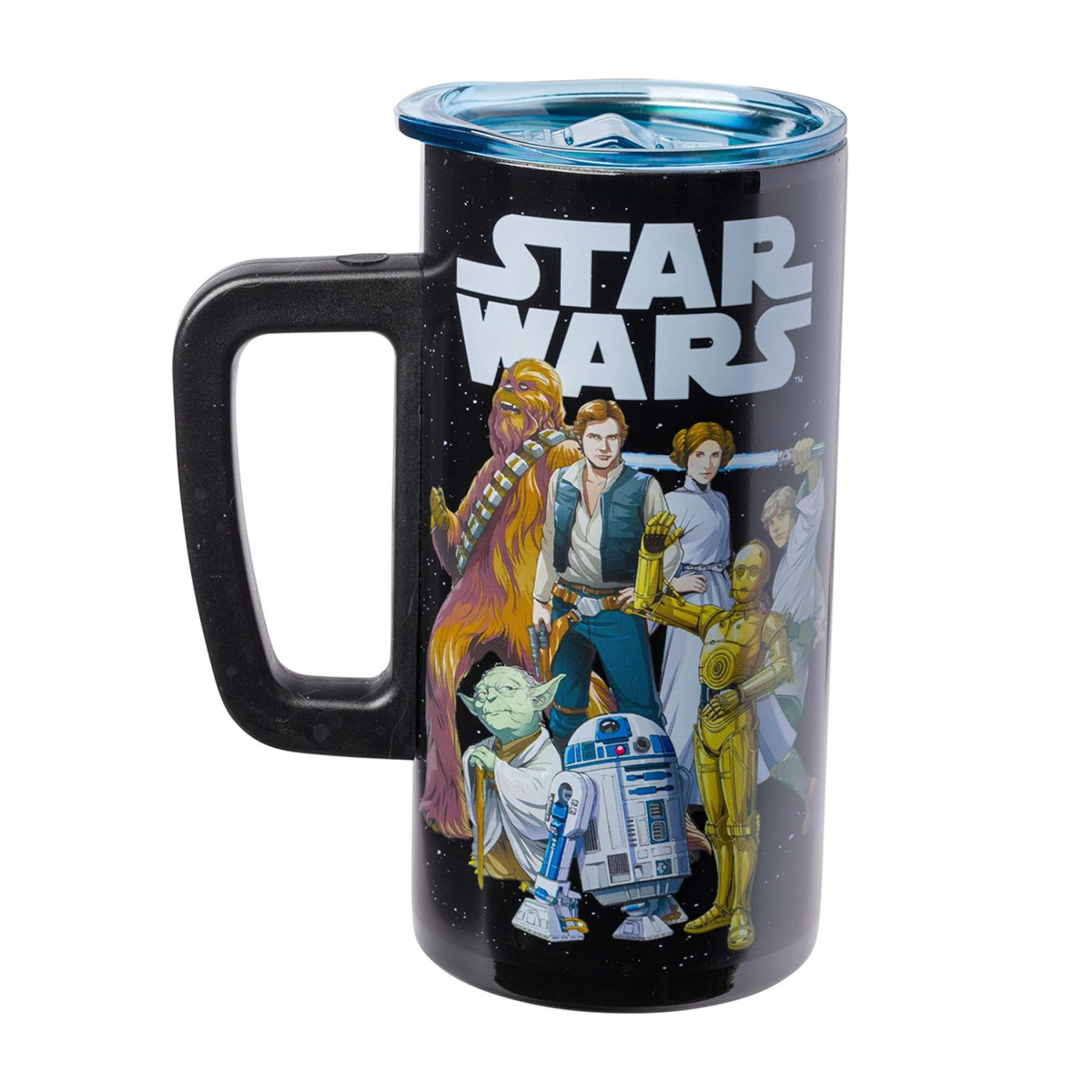 Star Wars Group Shot 15oz Double Wall Stainless Steel Mug, Black