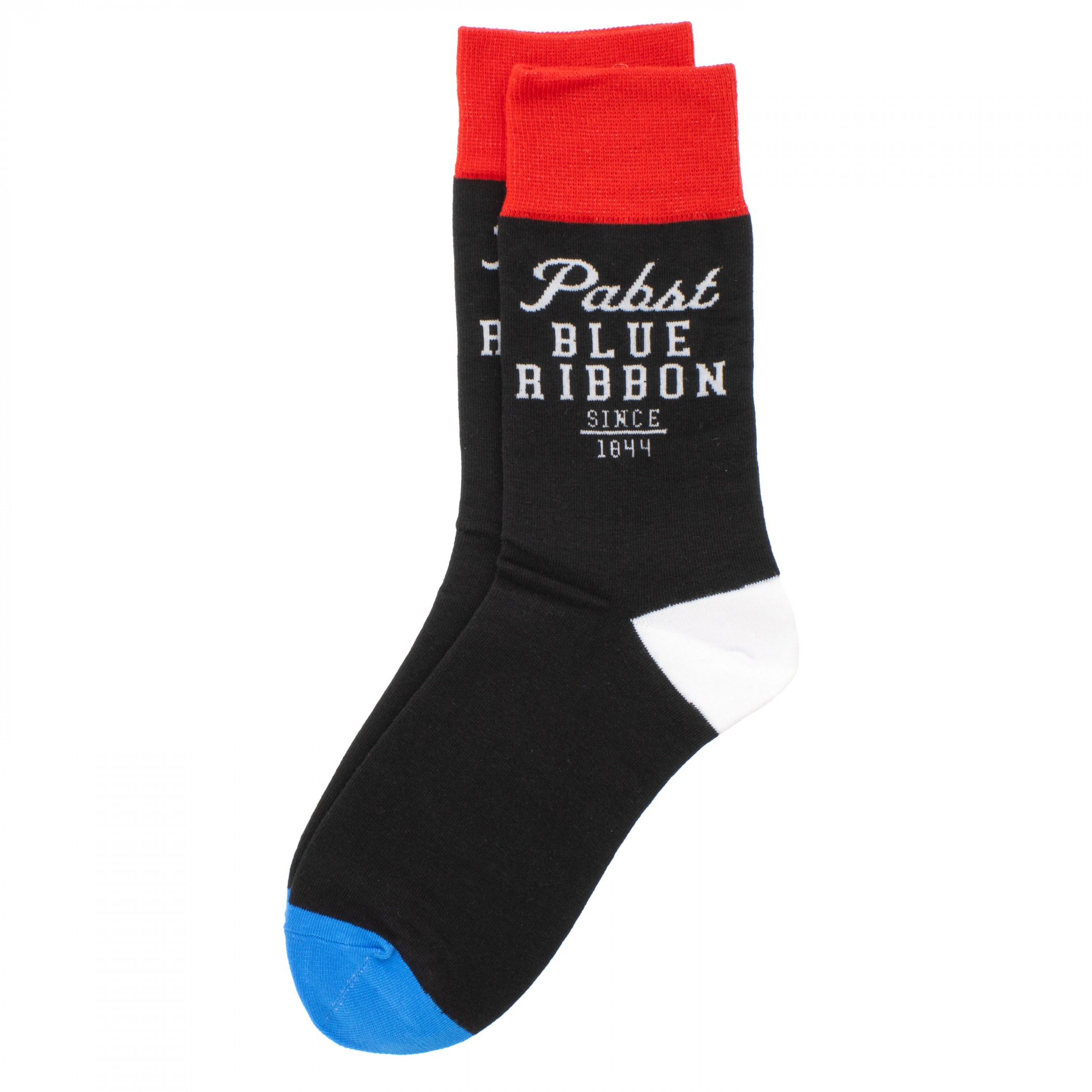 Pabst Blue Ribbon PBR Red White and Blue Crew Socks