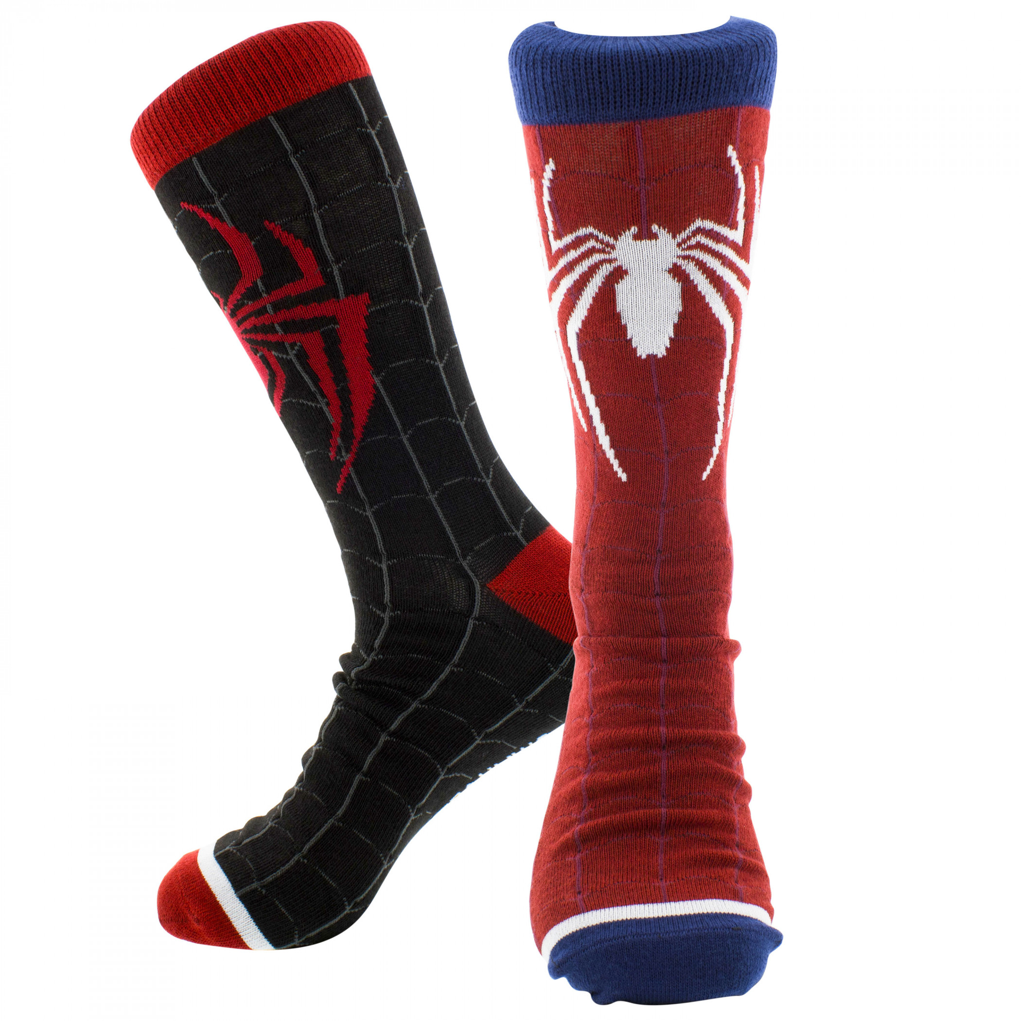 Marvel Spider-Man Spidey Logo Crew Socks 2-Pack Crew Socks, Multi-Color