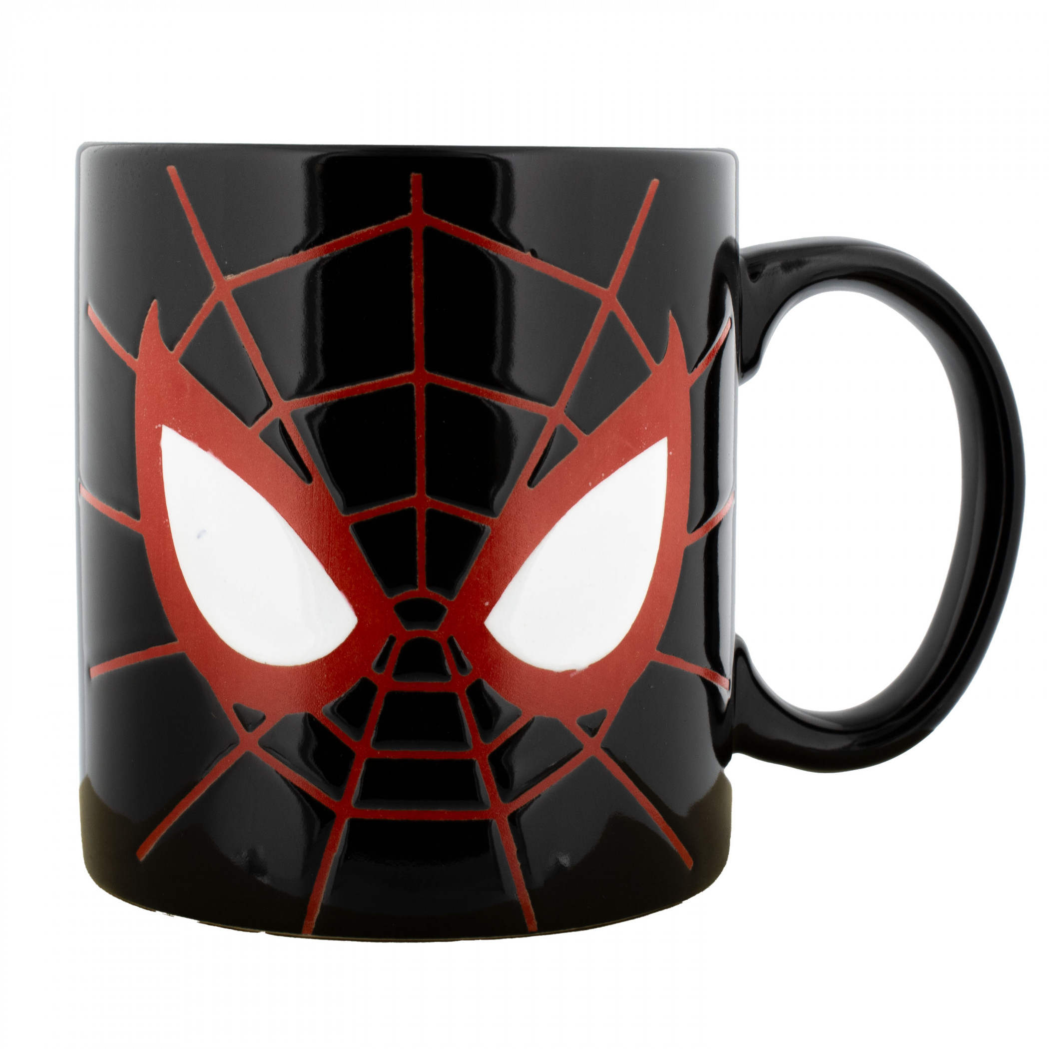 Miles Morales Mask 20oz Ceramic Mug, Black