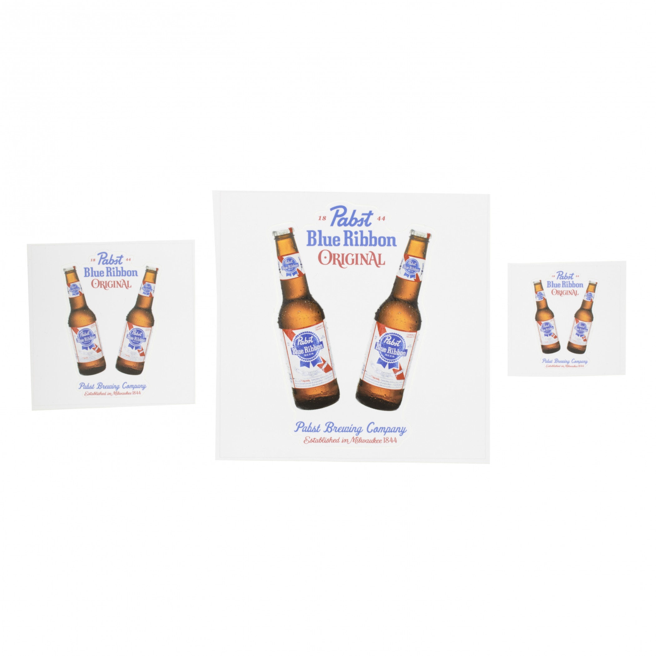 Pabst Blue Ribbon PBR Original Beers Sticker Various Sizes 3-Pack