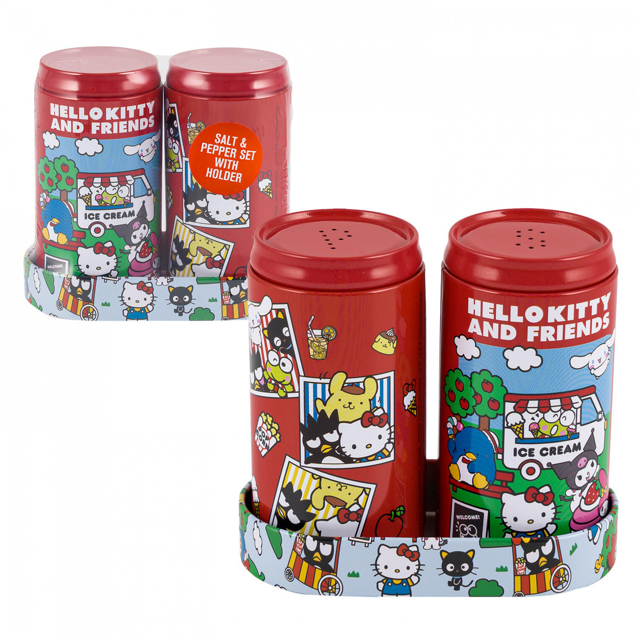 Hello Kitty and Friends Matching Salt and Pepper Shakers, Red