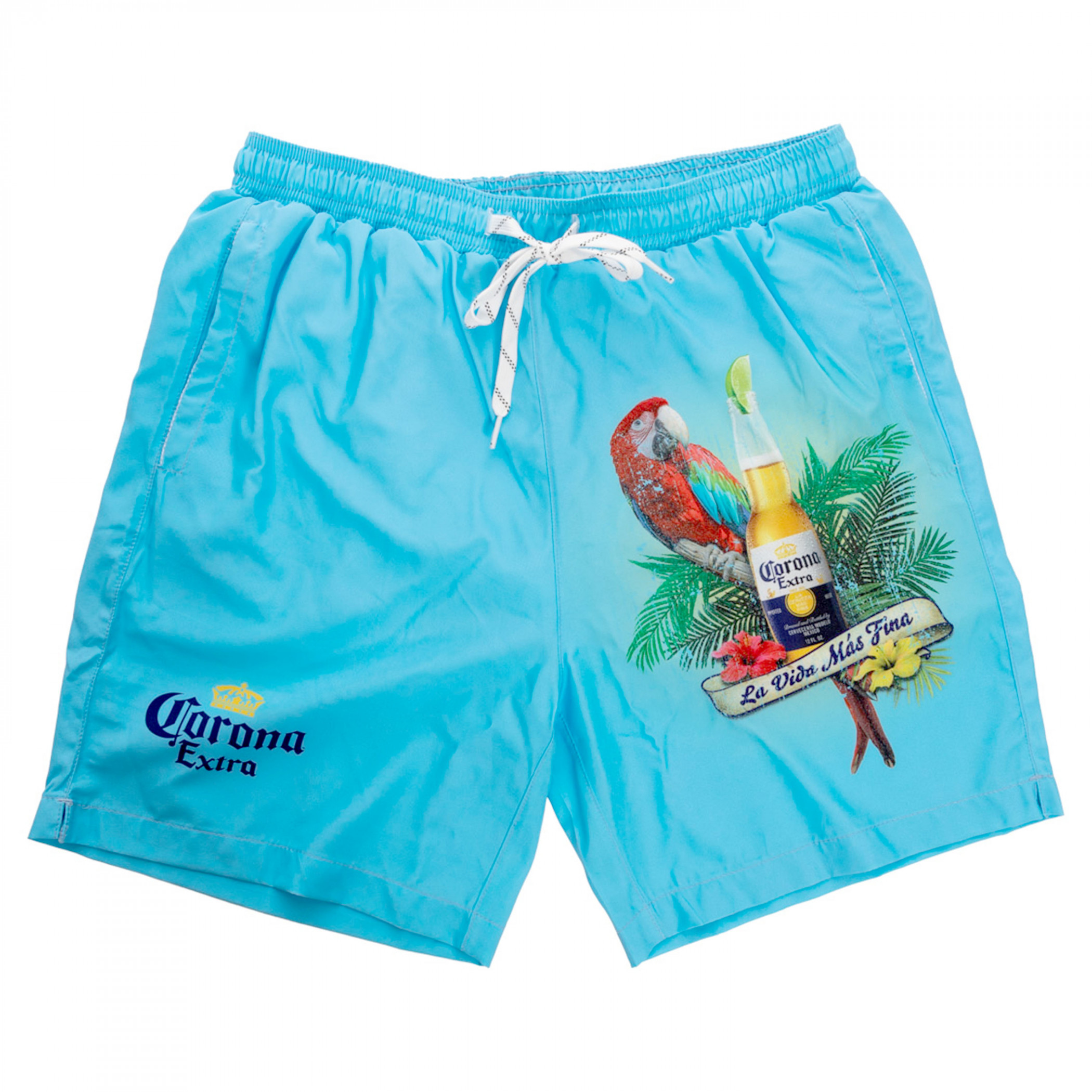 Corona Extra La Vida Mas Fina Tropical Board Shorts