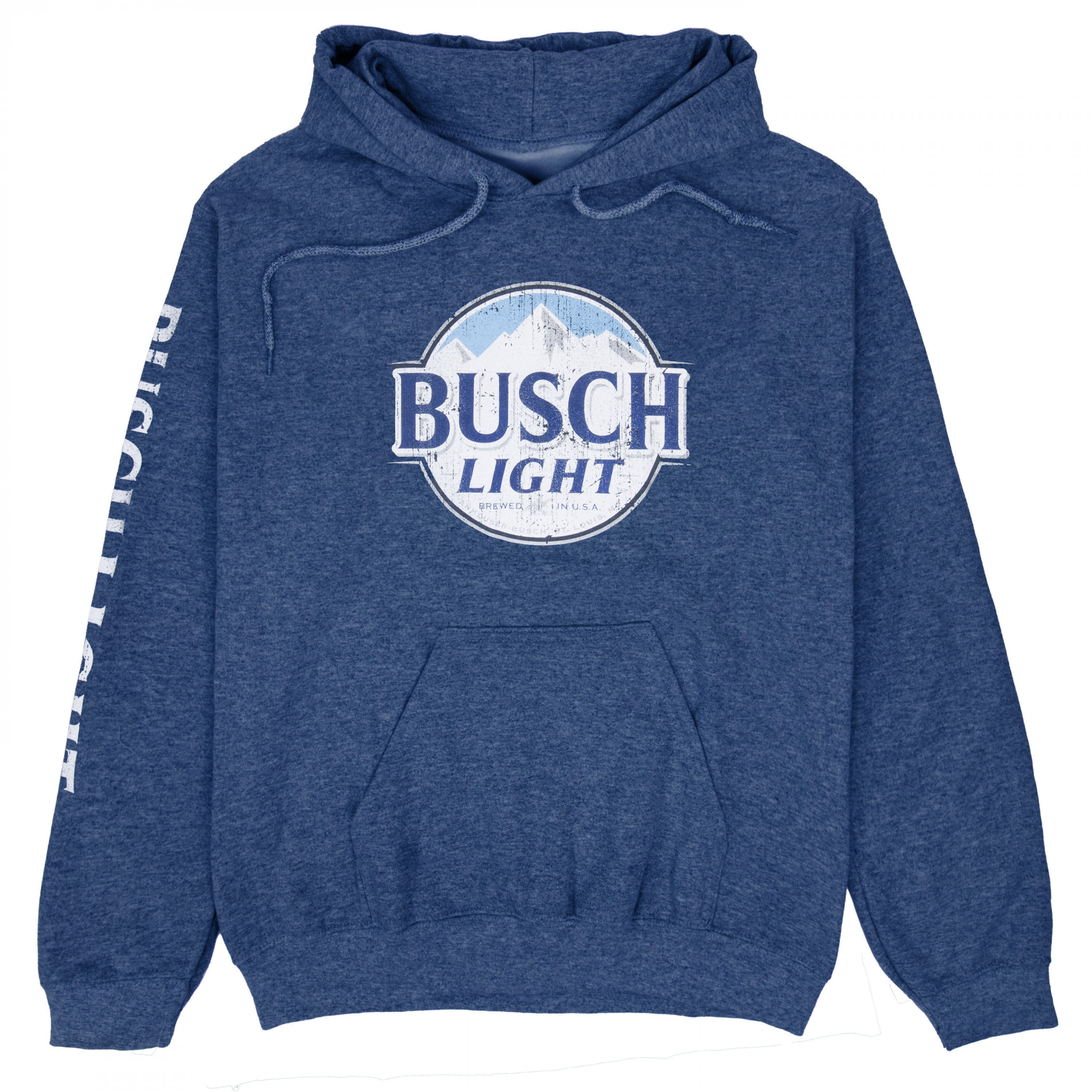 Busch Light Logo with Sleeve Print Pullover Hoodie