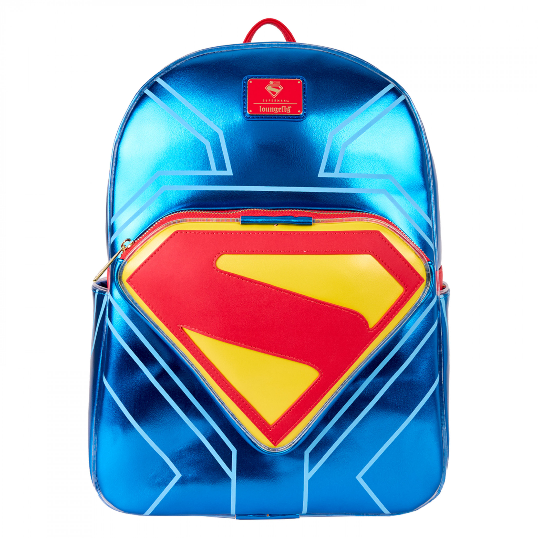 DC Superman Glow in the Dark Full-Size Backpack By Loungefly, Multi-Color