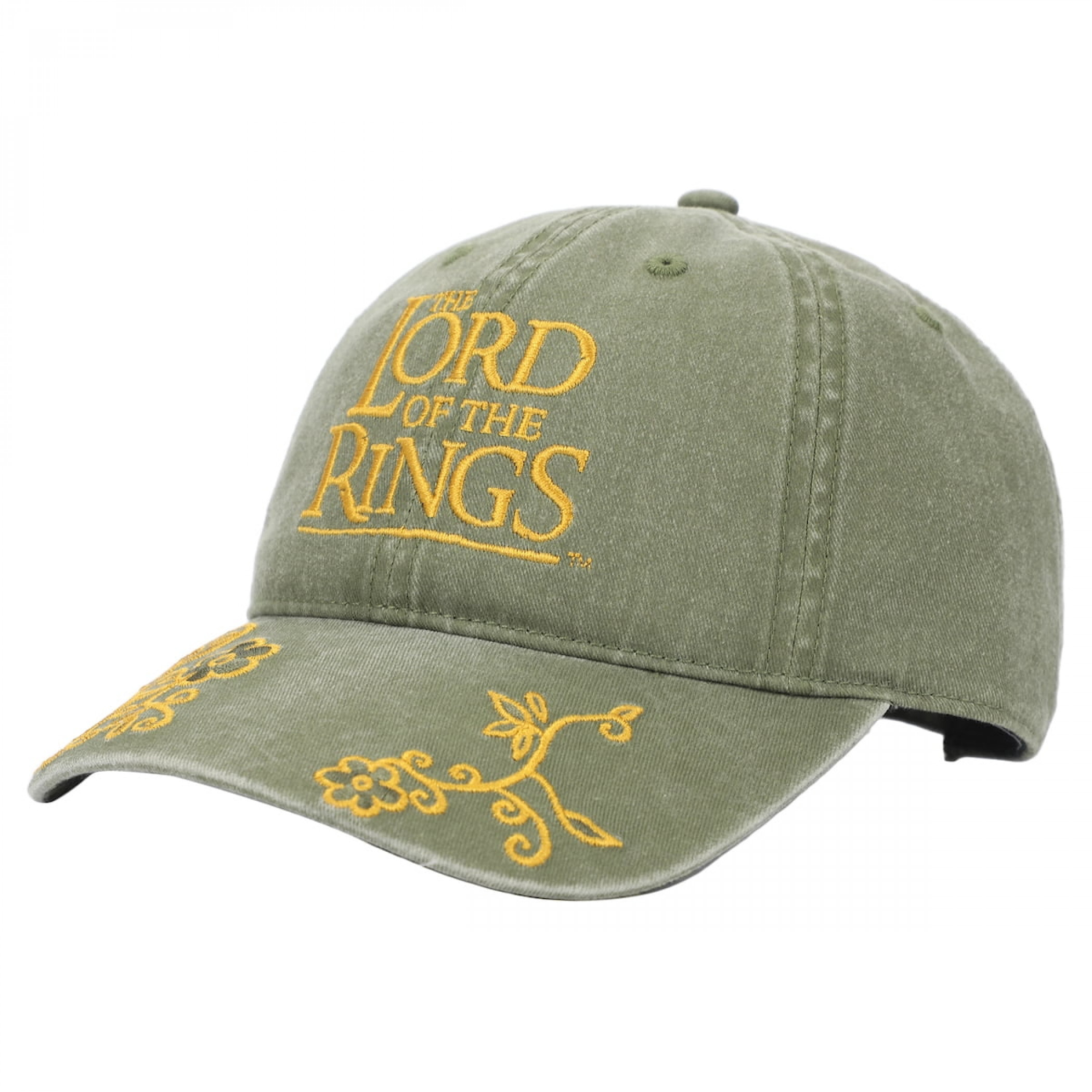 Lord of the Rings Title Logo Washed Adjustable Hat, Green