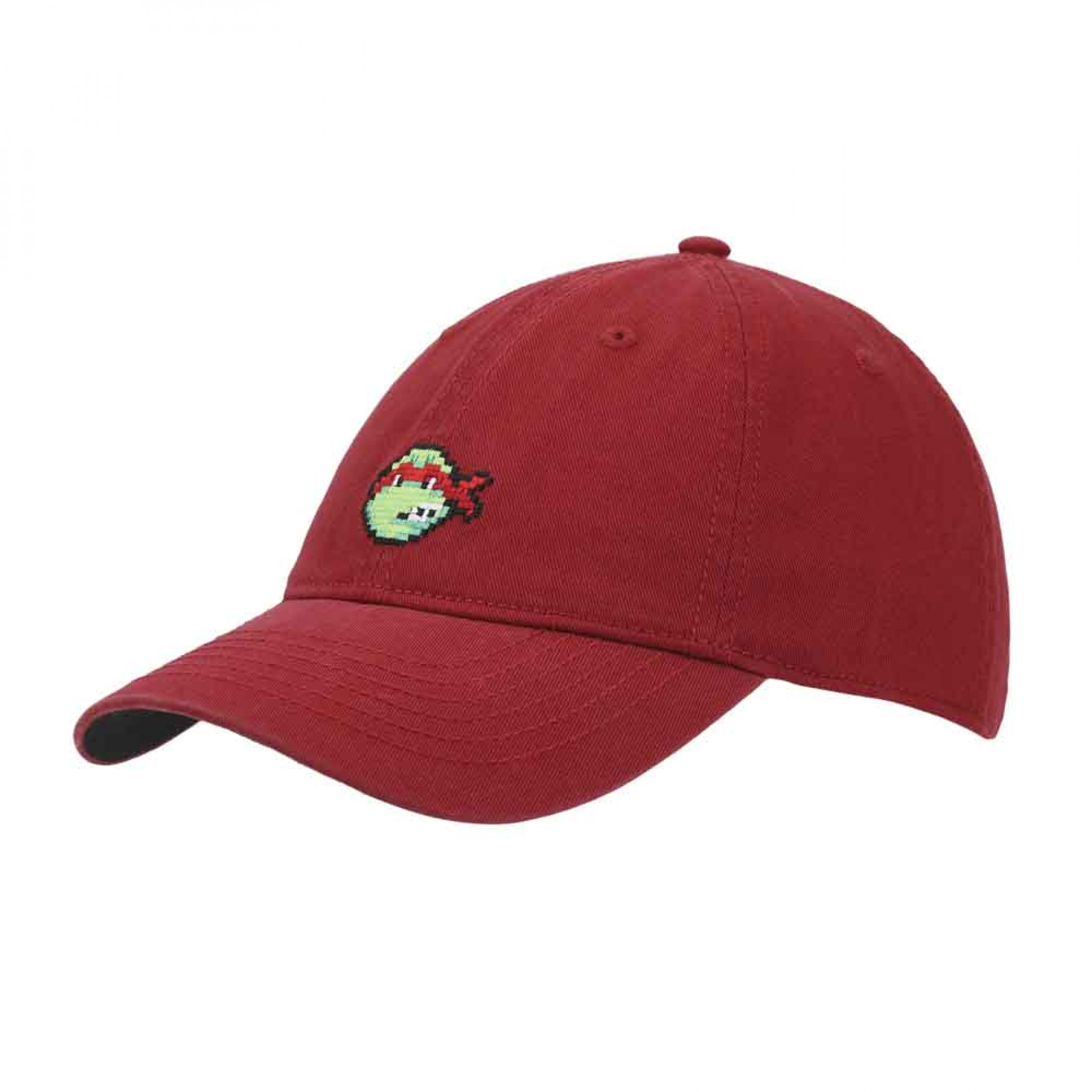 Teenage Mutant Ninja Turtles Raphael Pixel Icon Embroidered Dad Hat, Red