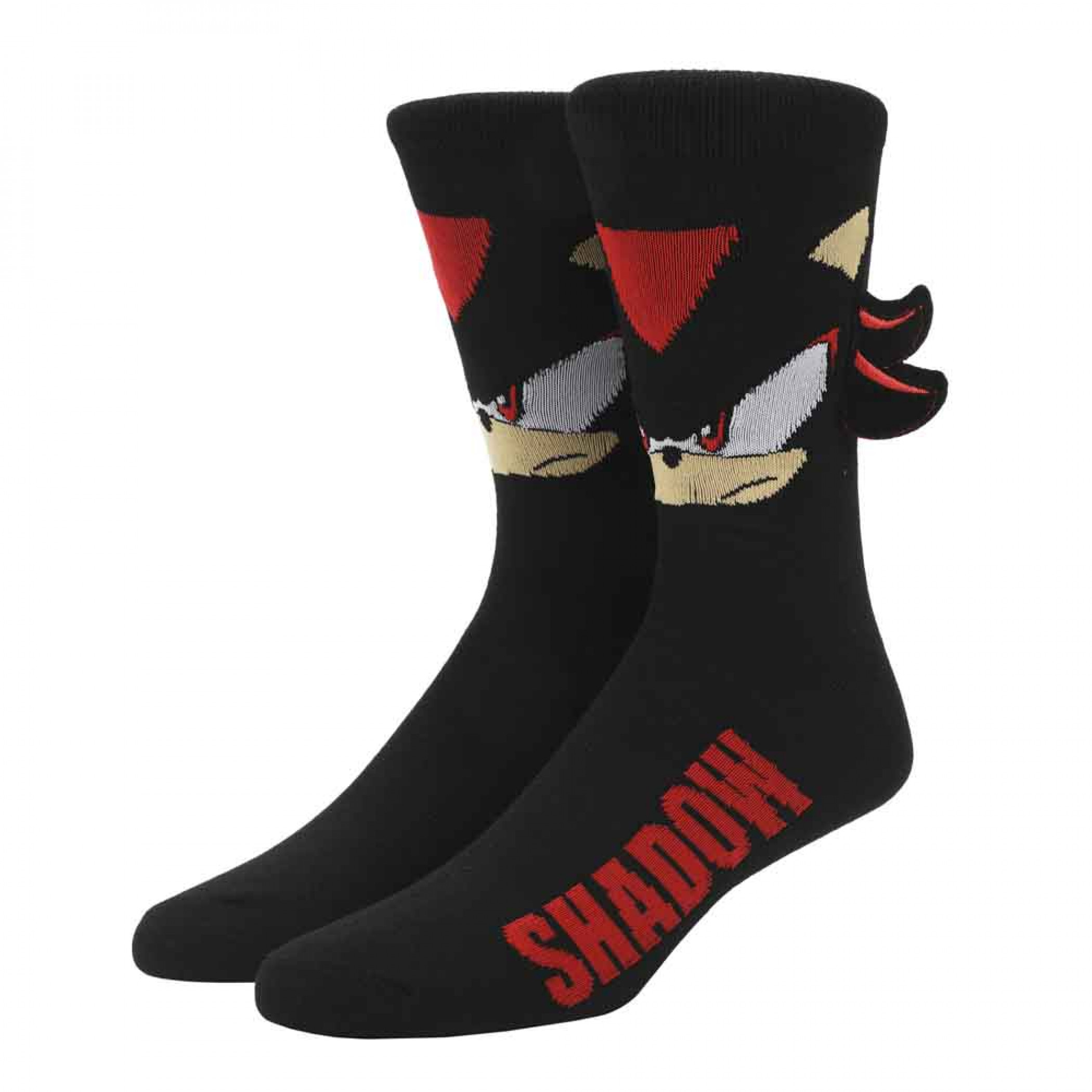 Sonic the Hedgehog Shadow 3D Felt Attachment Socks, Black