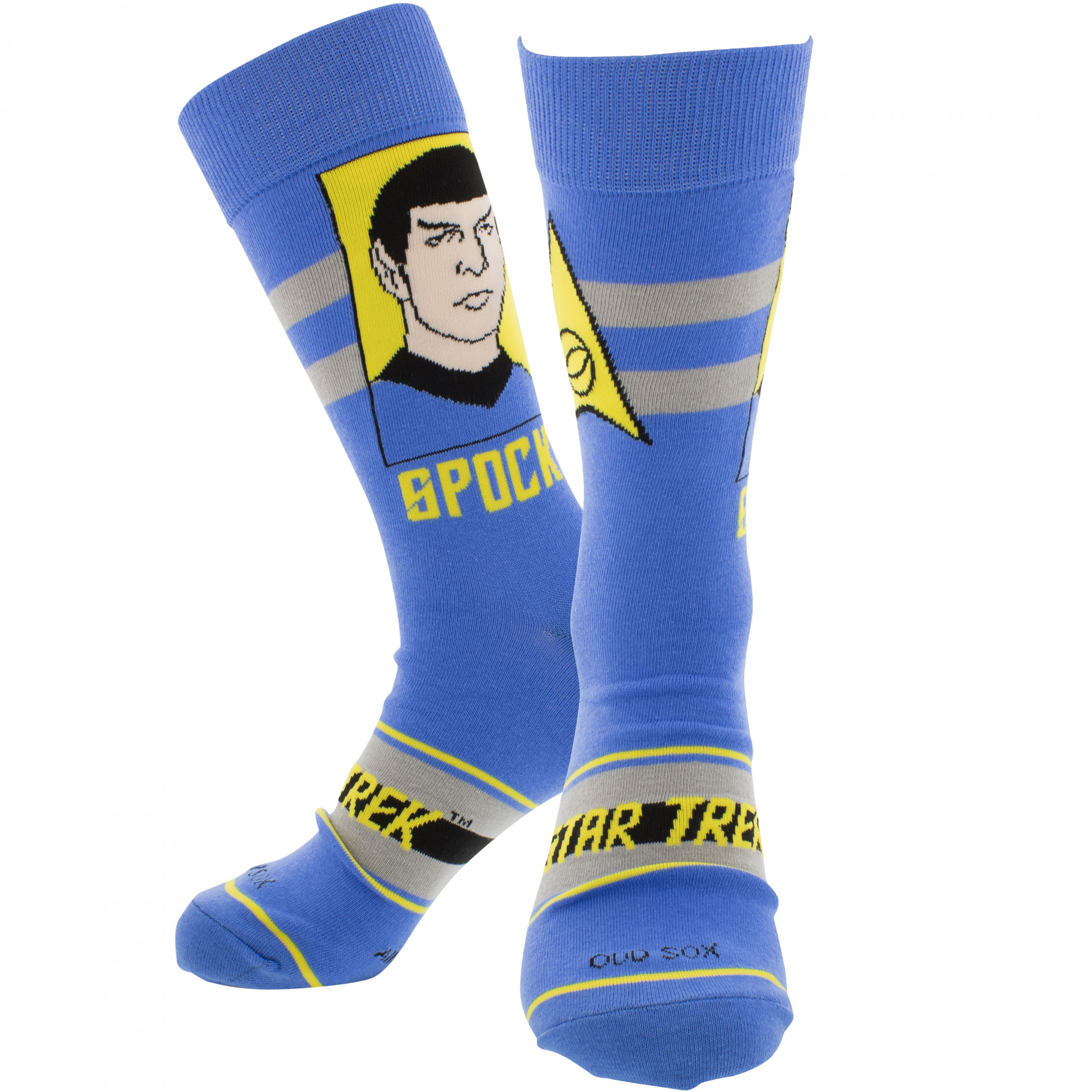 Star Trek Spock Portrait Crew Socks, Blue
