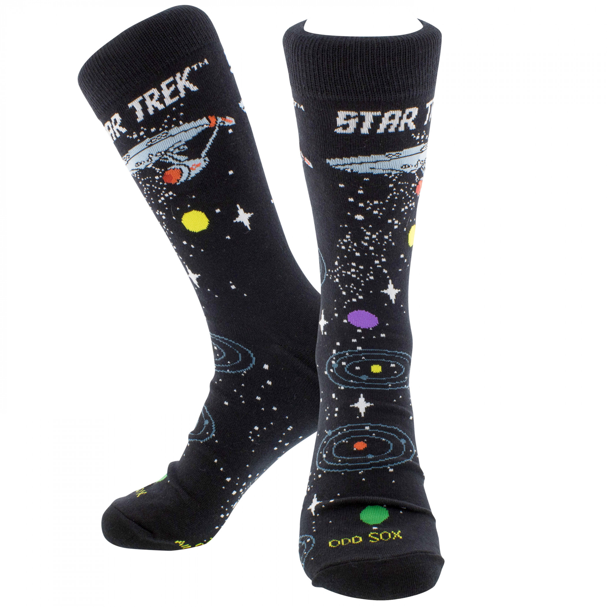 Star Trek Space Travel and Ship Crew Socks, Black