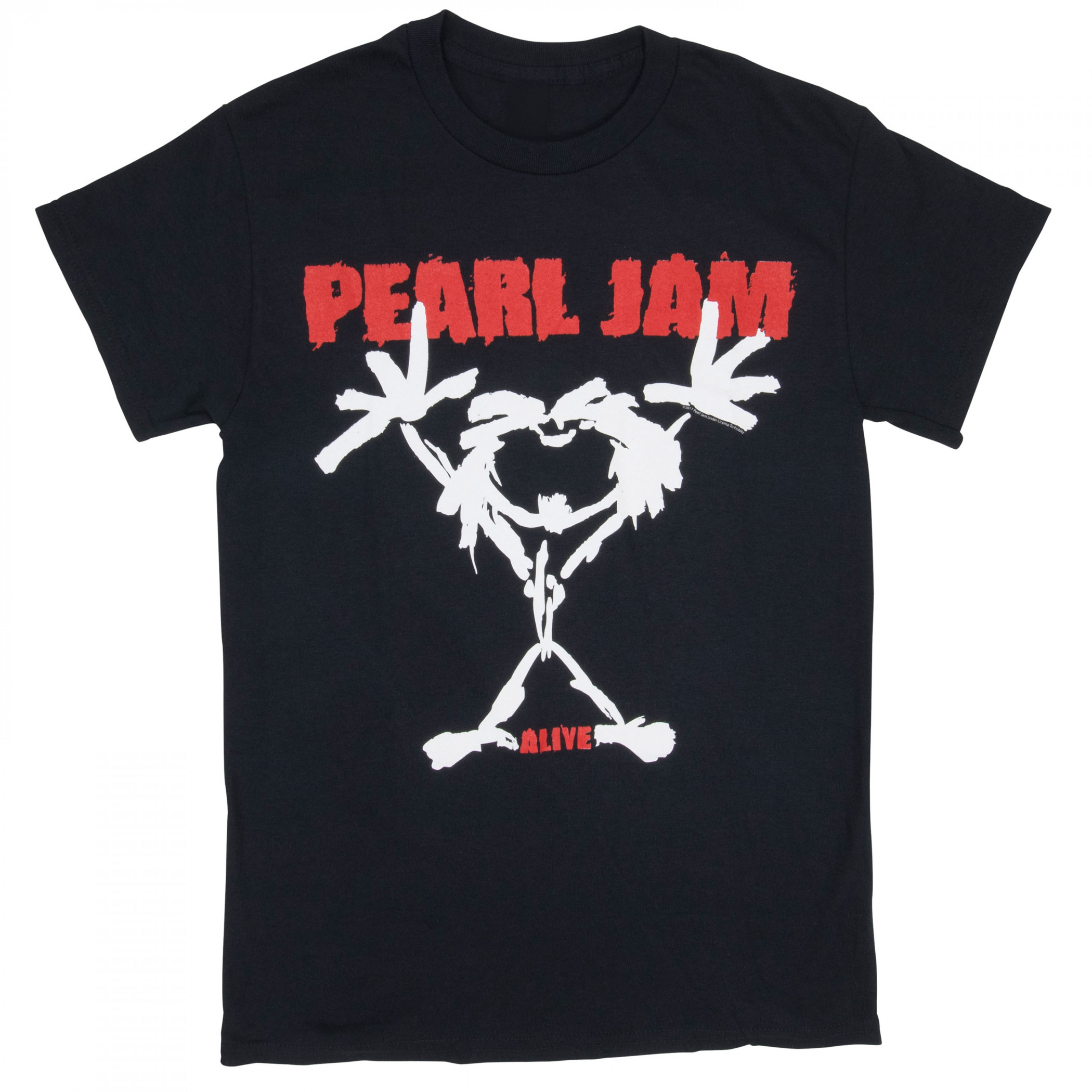 Pearl Jam Stickman Front and Back Print T-Shirt