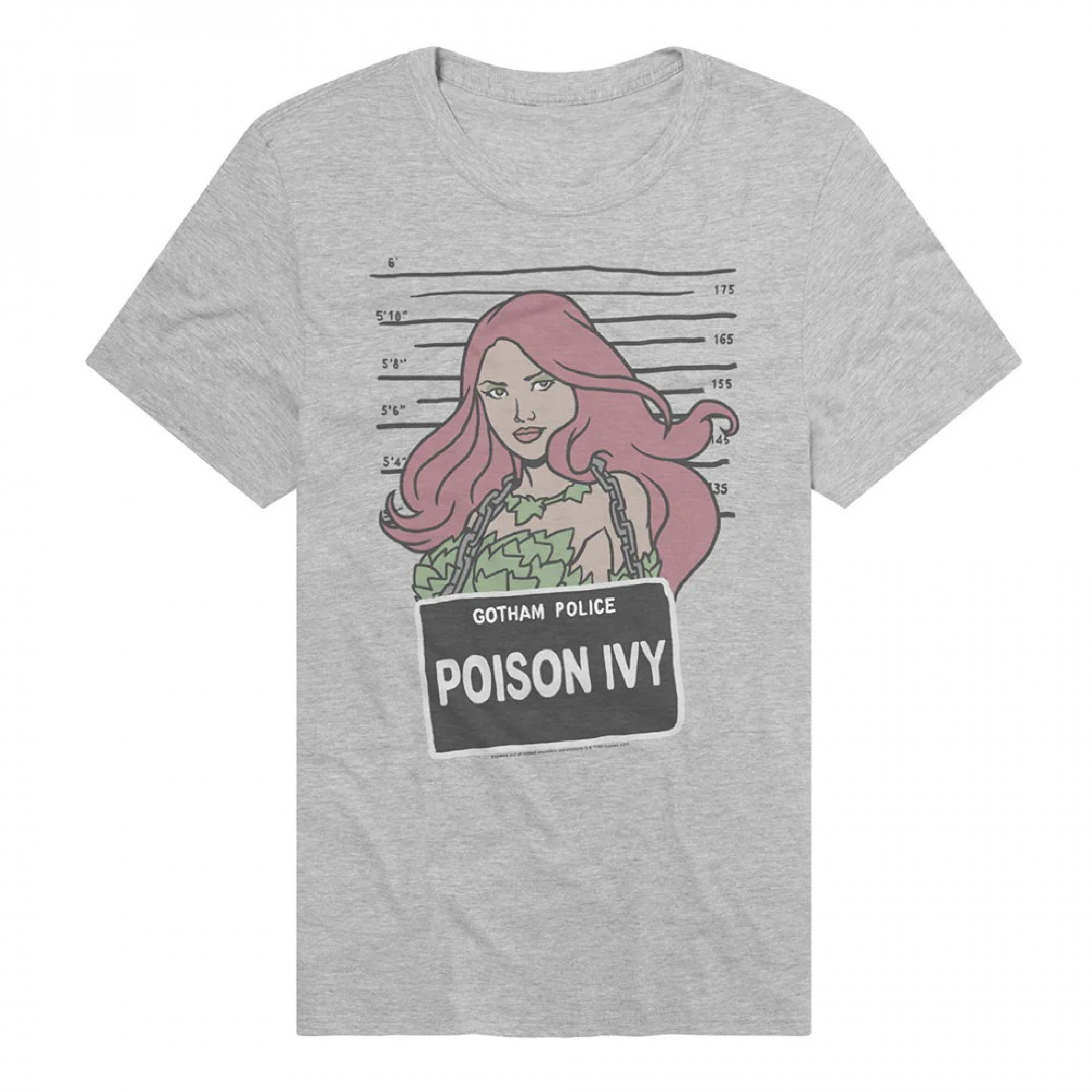 Poison Ivy Mugshot T-Shirt, Grey