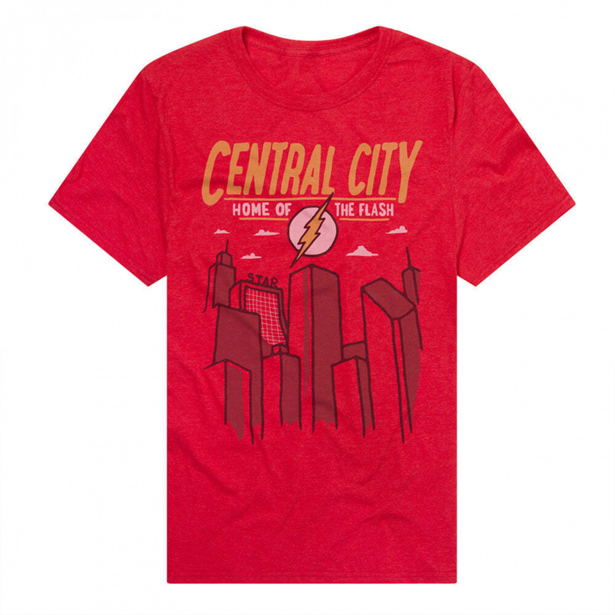 Flash Central City Skyline T-Shirt, Red