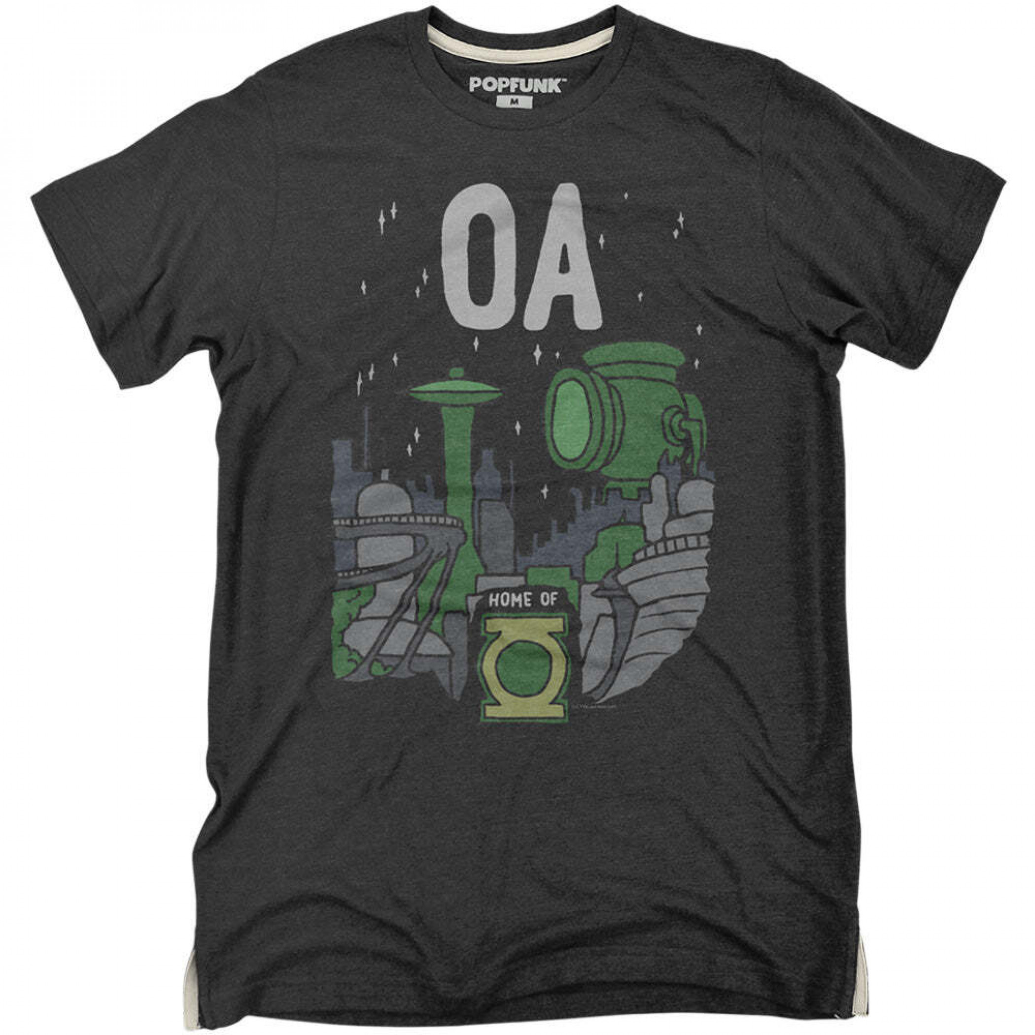 Green Lantern OA City Skyline T-Shirt, Grey