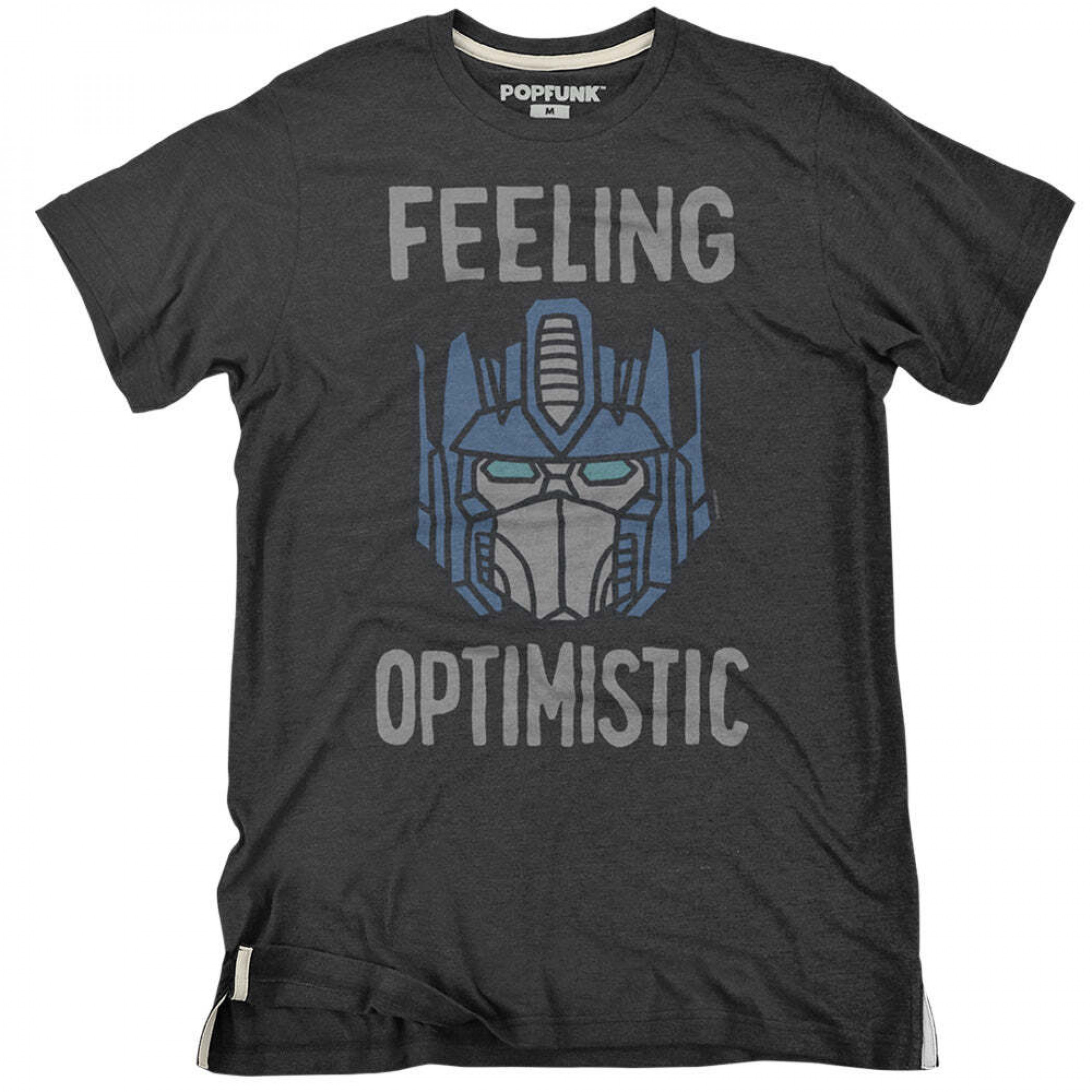 Transformers Optimus Prime Feeling Optimistic T-Shirt, Grey