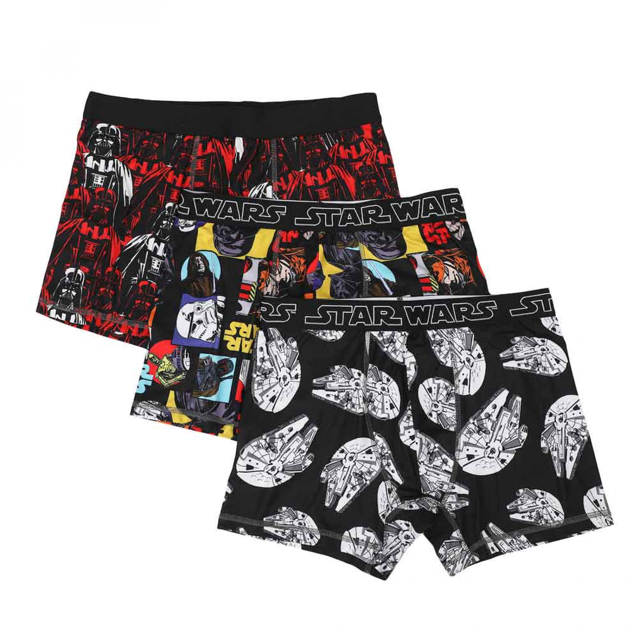 Star Wars Classic Art Adult Boxer Briefs 3-Pack, Multi-Color