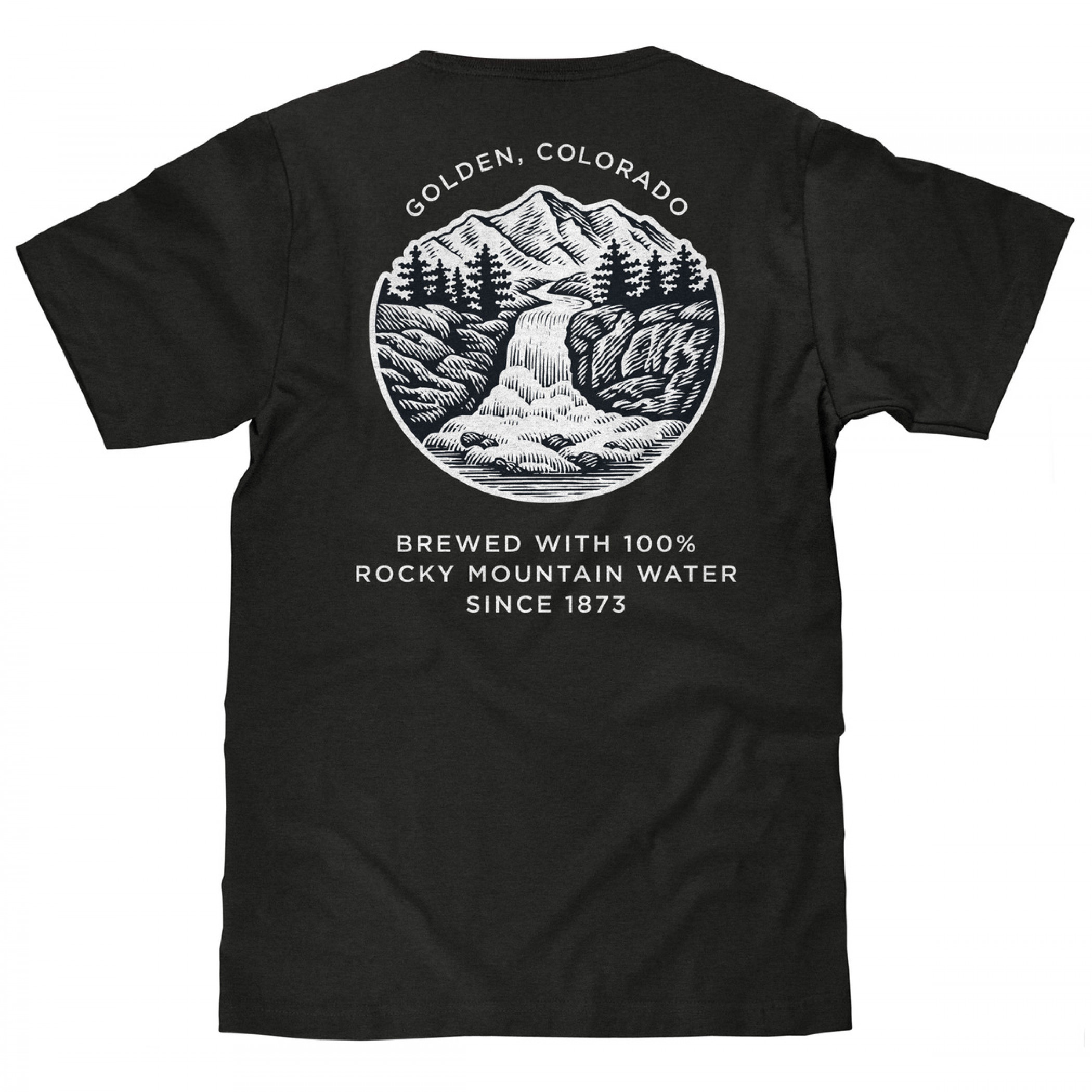 Coors Banquet Rocky Mountain Fresh Front and Back Print T-Shirt