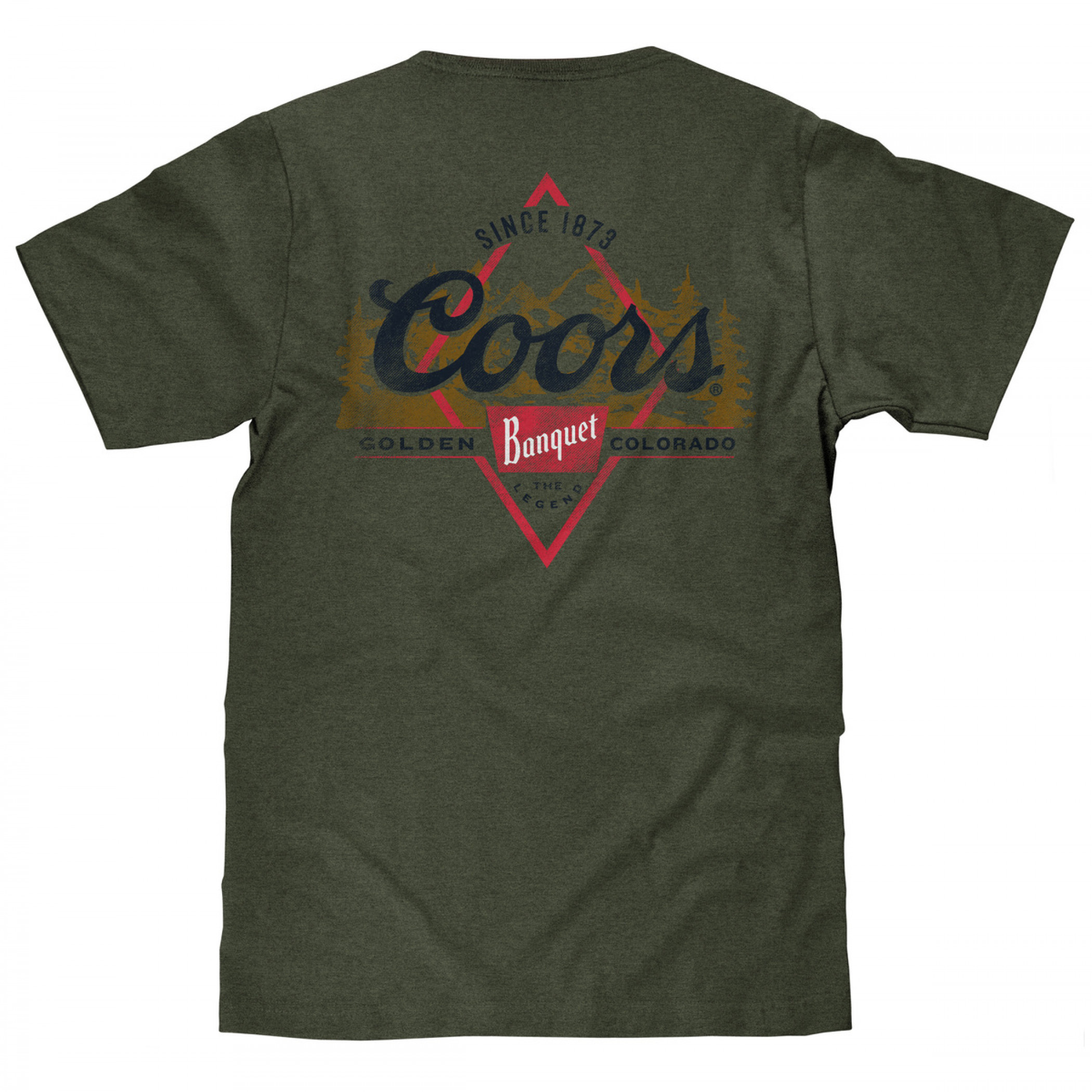 Coors Banquet Diamond Logo Front and Back Print T-Shirt