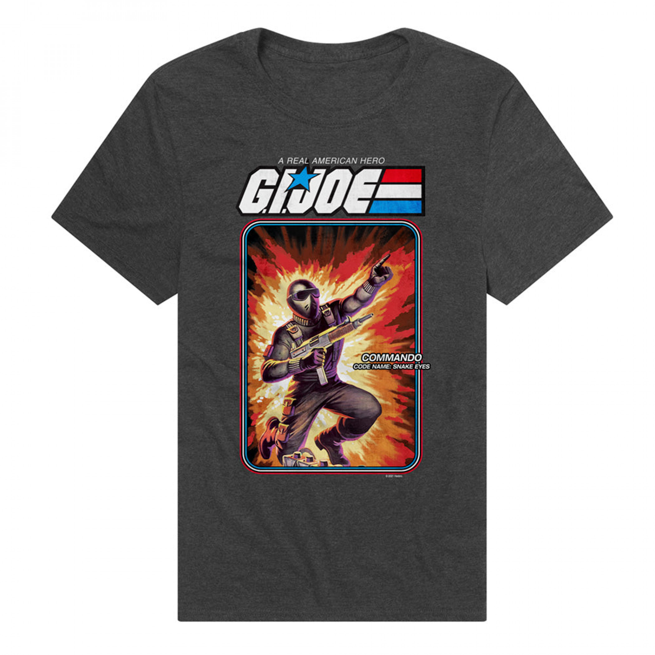 G.I. Joe Snake Eyes Commando Card Premium T-Shirt, Grey