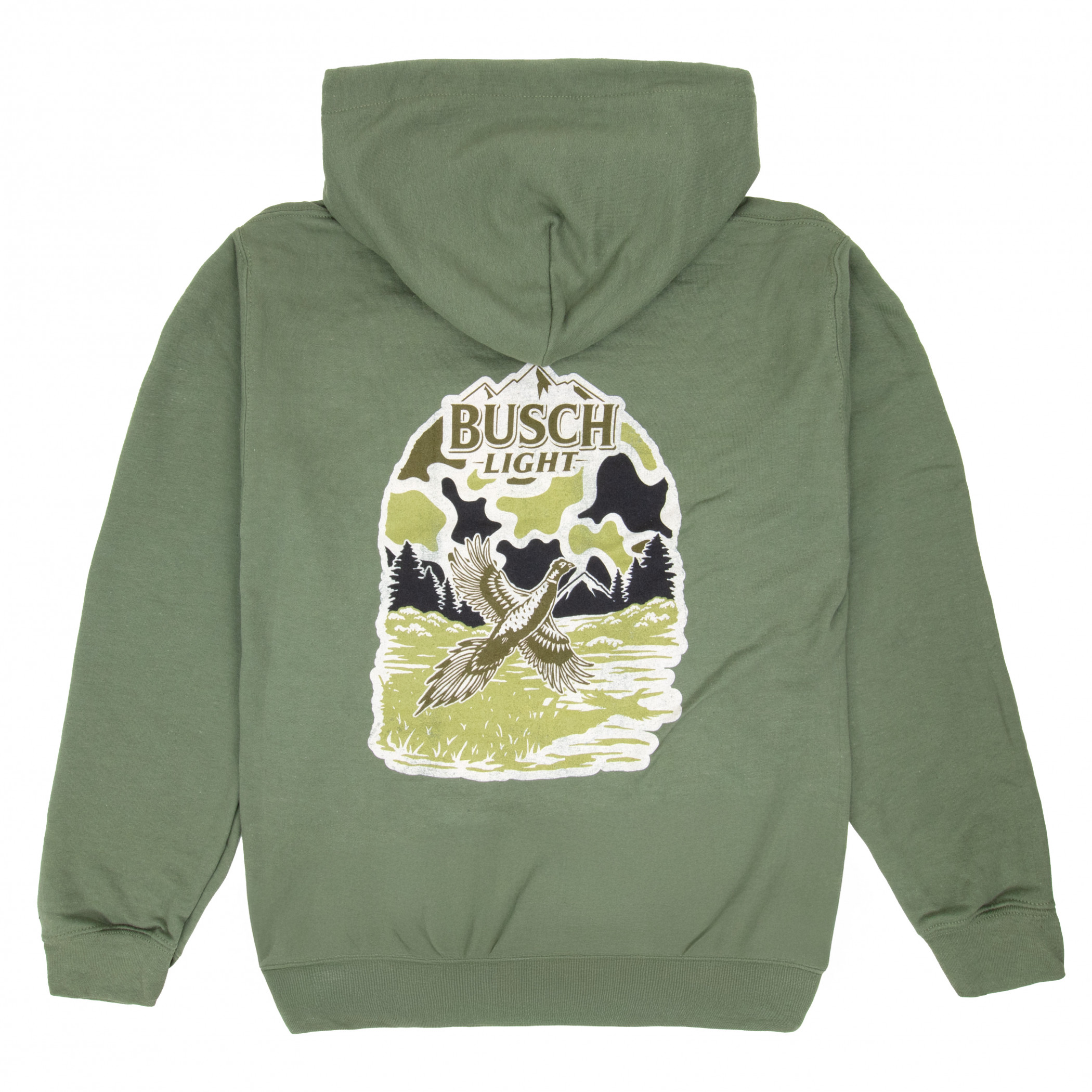 Busch Light Pheasant Hunting Camo Front and Back Sweatshirt Hoodie