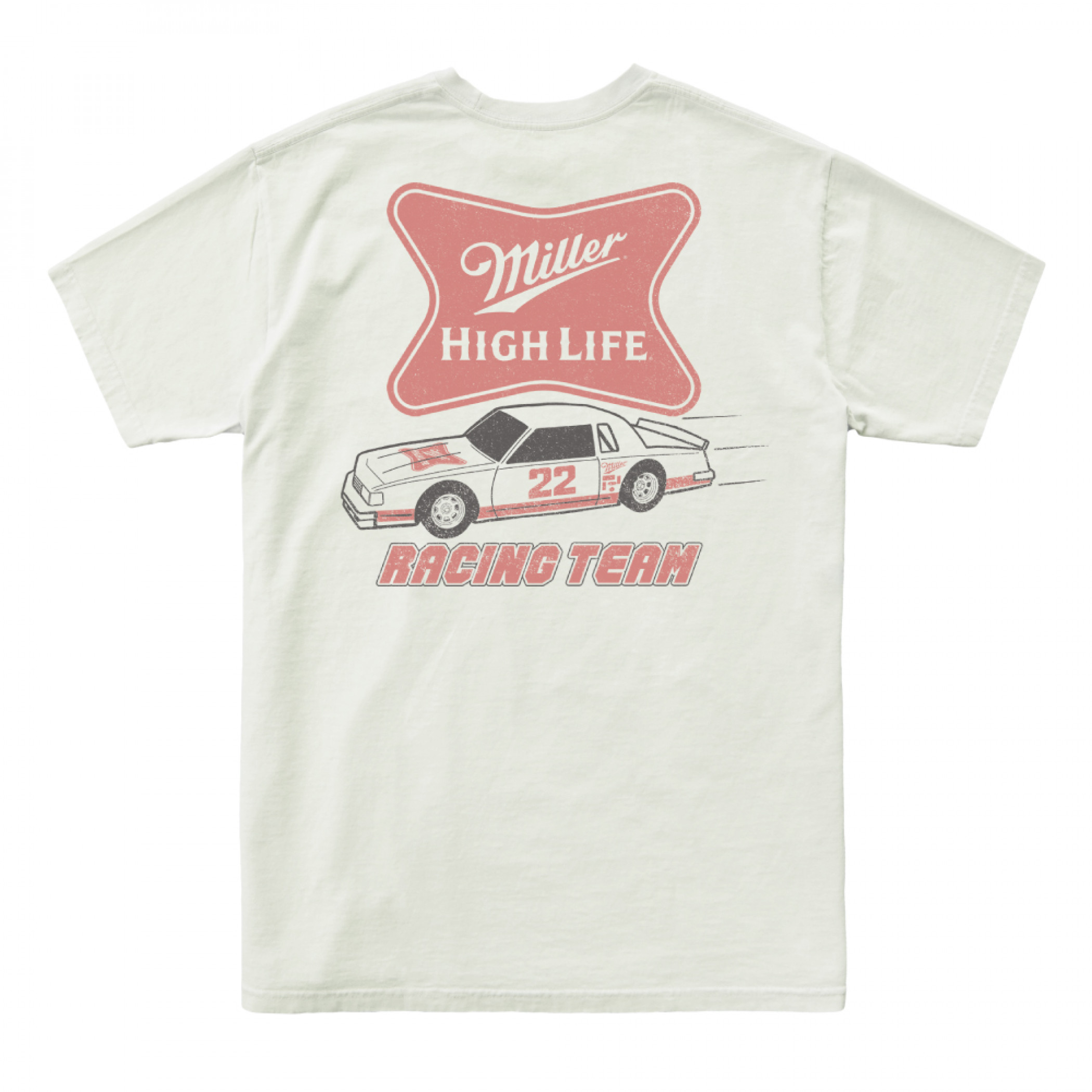 Miller High Life Racing Team Front and Back Print T-Shirt