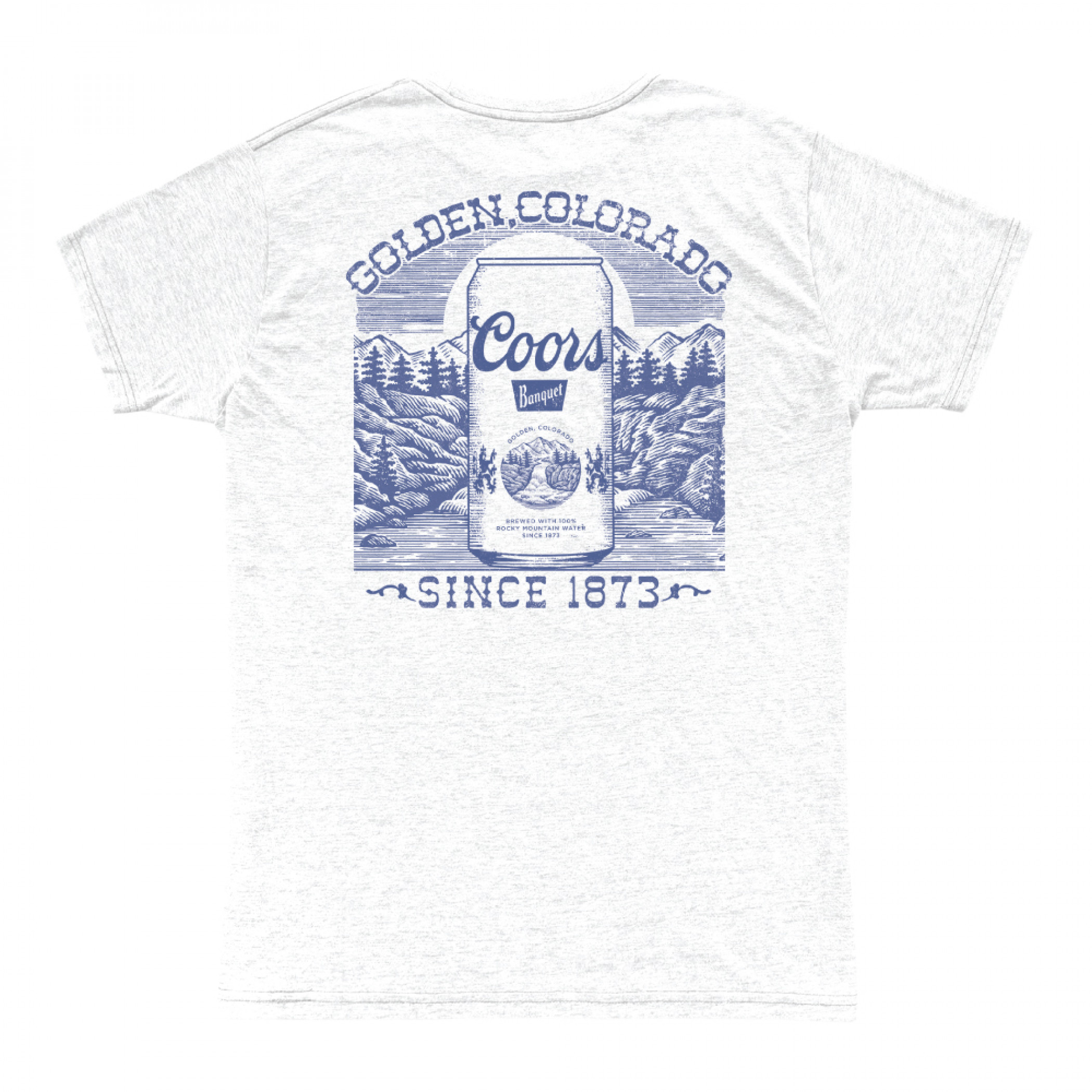 Coors Golden Wood Cut Front and Back Print T-Shirt