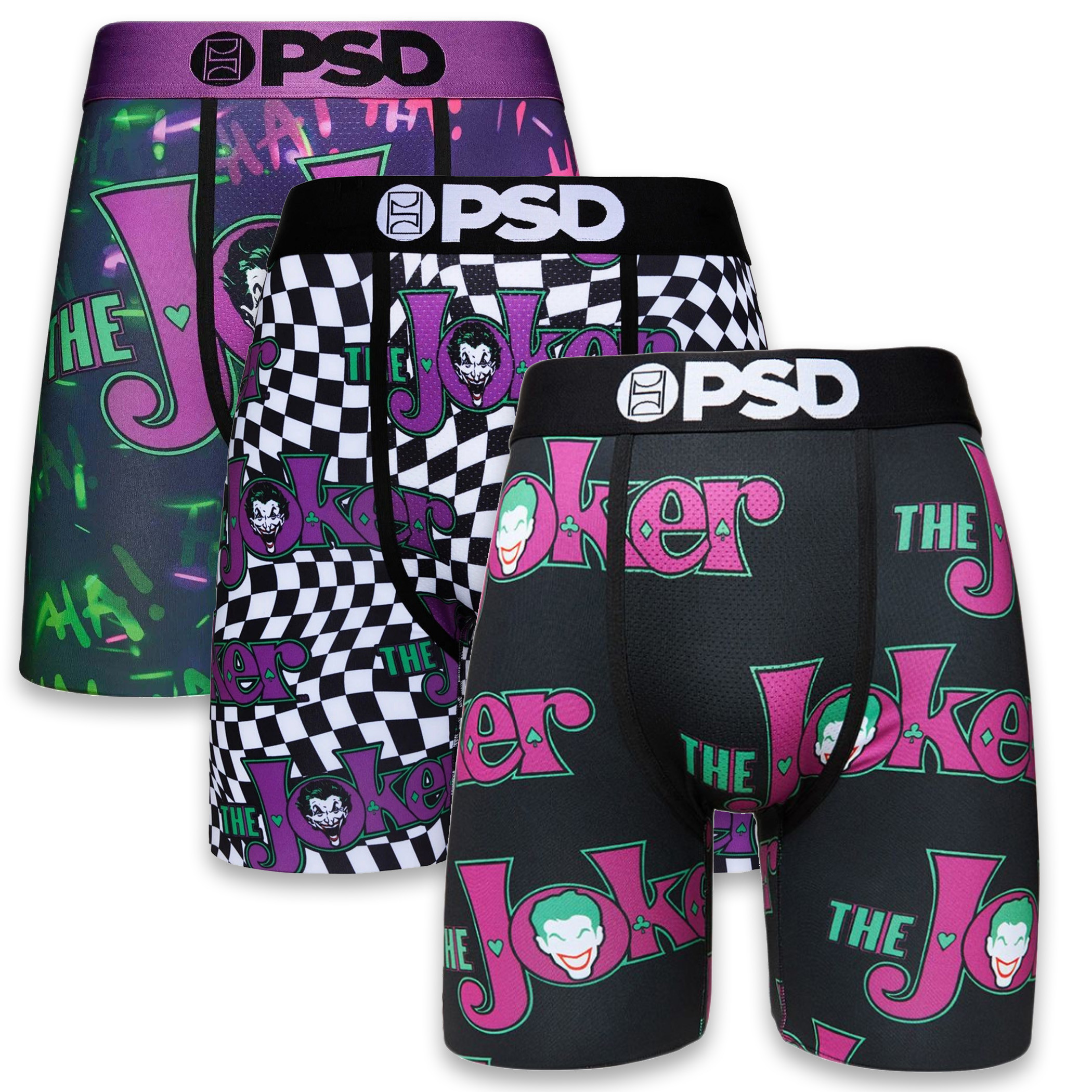 The Joker 3-Pack PSD Boxer Briefs, Multi-Color