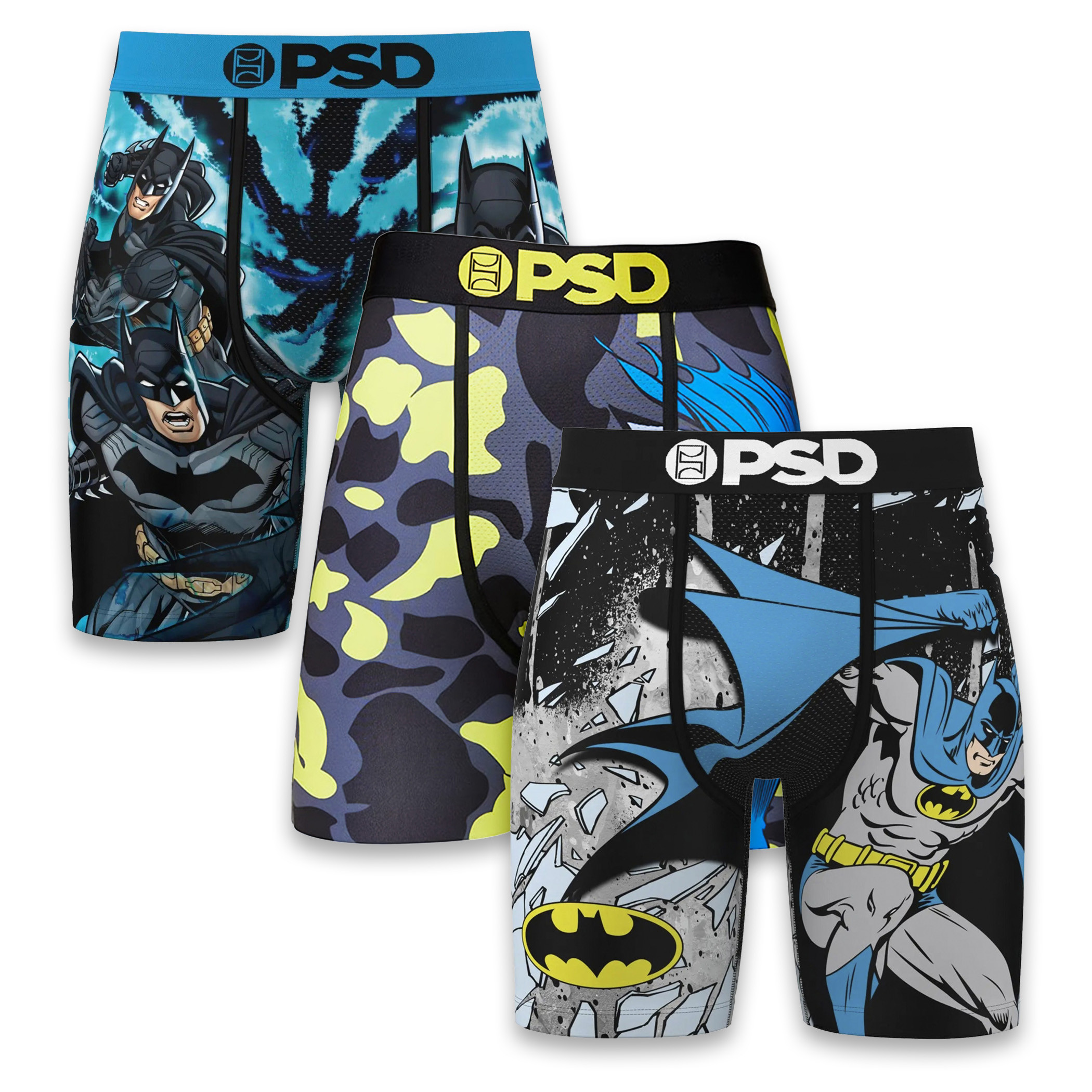 Batman 3-Pack PSD Boxer Briefs, Multi-Color