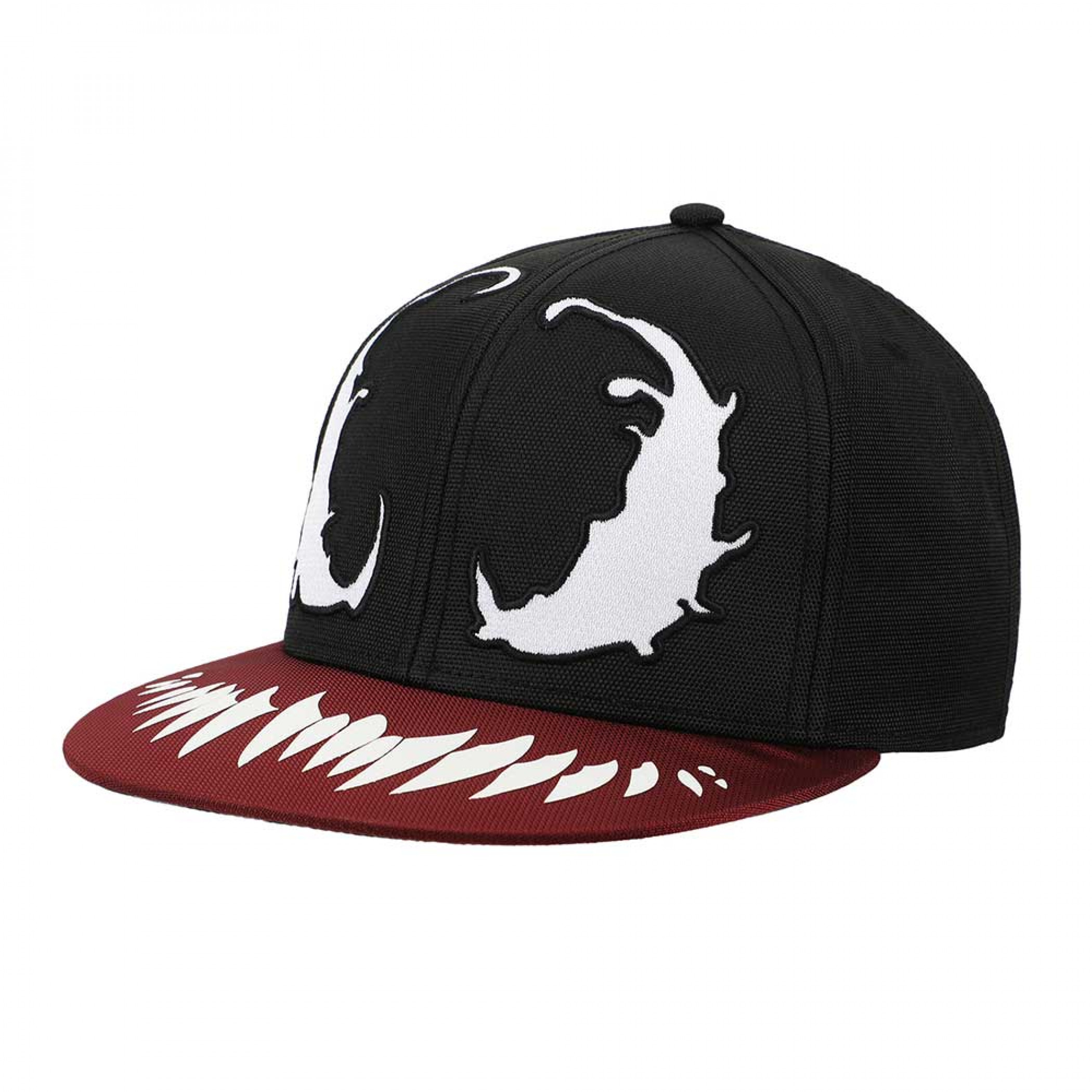 Venom Big Face Embroidered Snapback Hat, Grey