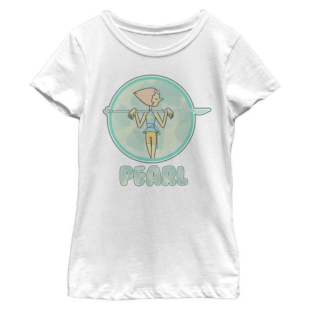 Steven Universe Pearl Circle White Youth Girls T-Shirt
