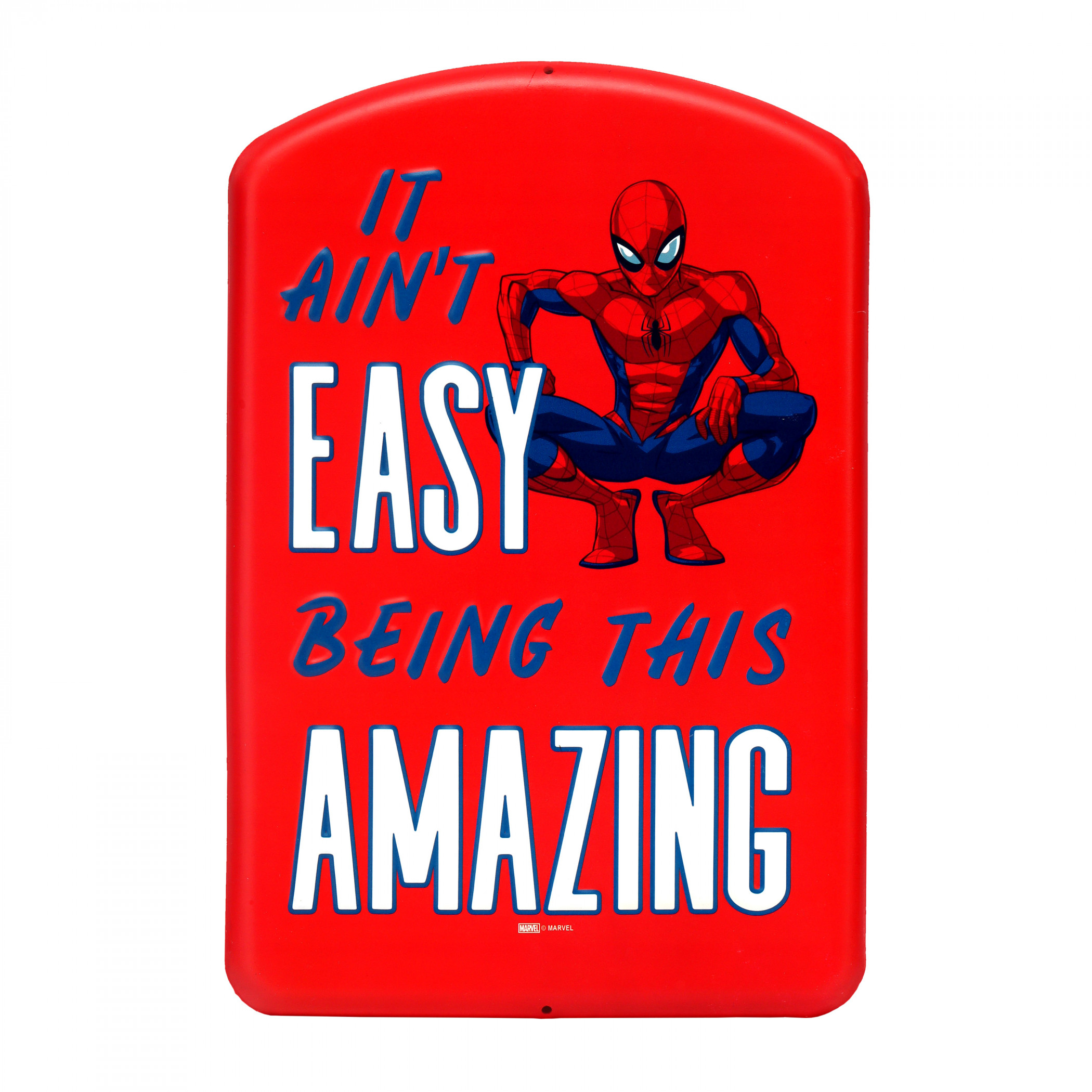 Spider-Man It Ain't Easy Being This Amazing Metal Sign, Red