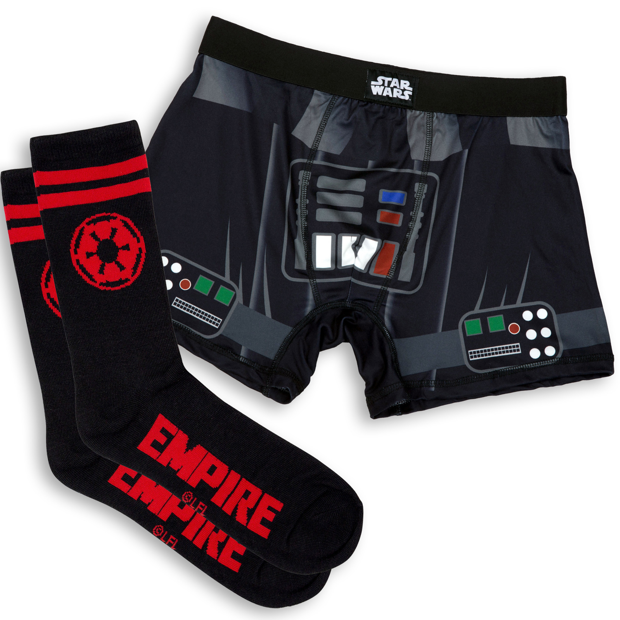Star Wars Darth Vader Sock and Boxer Brief Bundle, Black