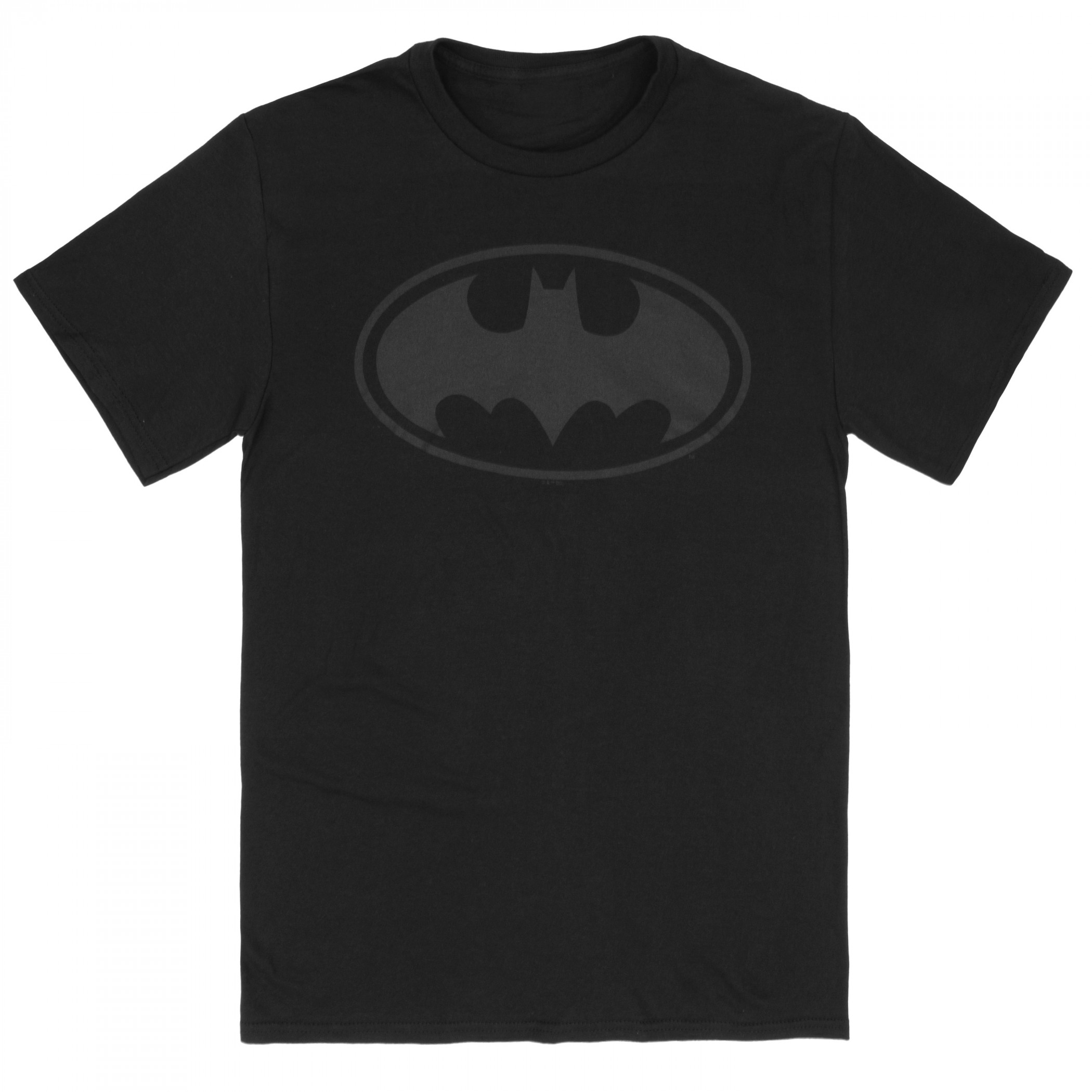 Batman Black on Black Logo T-Shirt, Black