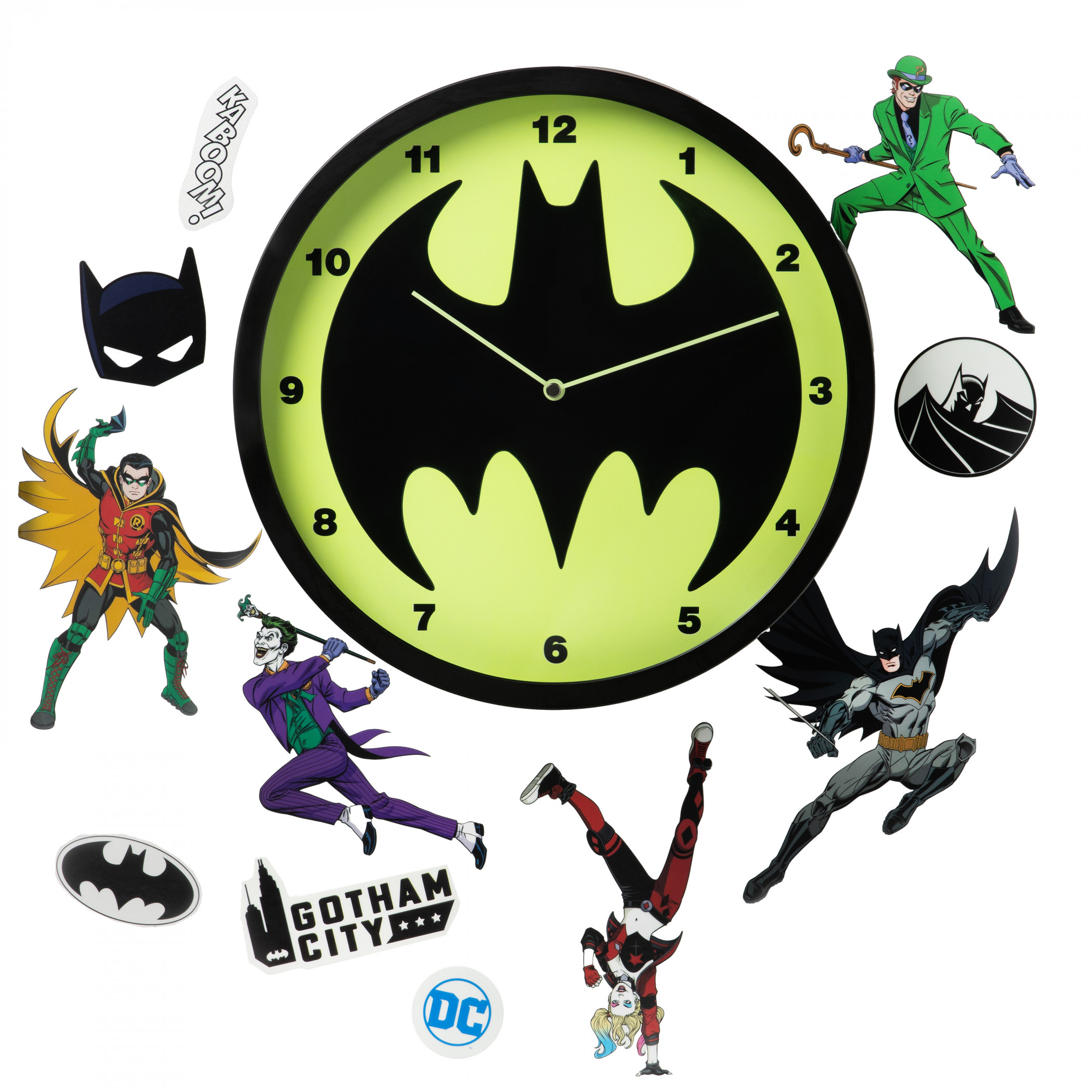 Batman Glow In The Dark Wall Clock, Black