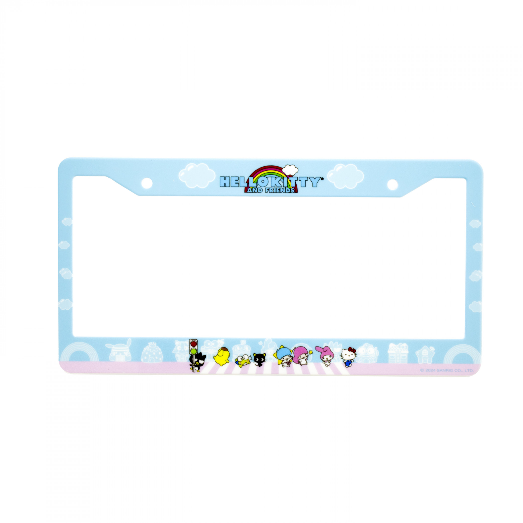 Hello Kitty And Friends Crosswalk License Plate Frame, Multi-Color