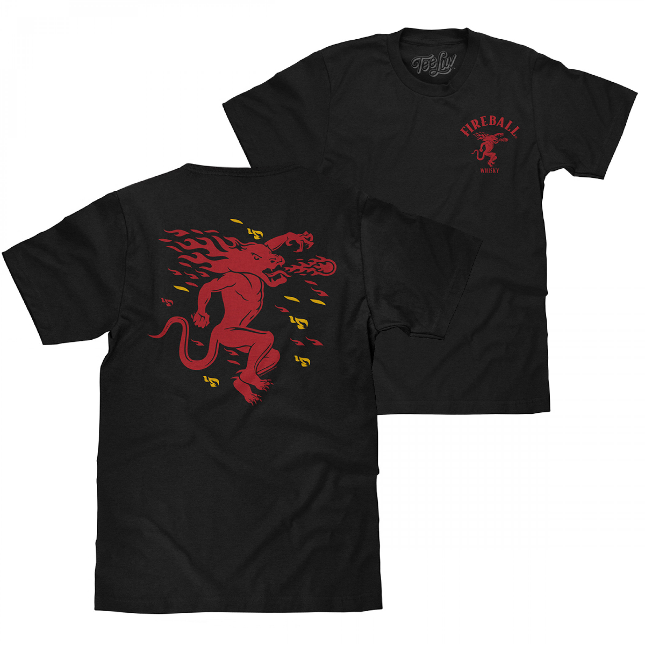 Fireball Whisky Logo Front-Back T-Shirt | Brew-Shirts.com