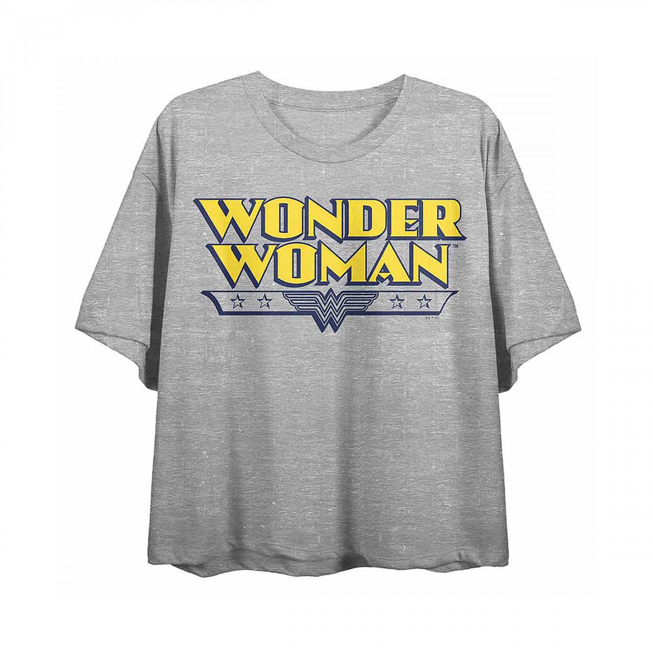 DC Comics Wonder Woman Crop T-Shirt, Grey