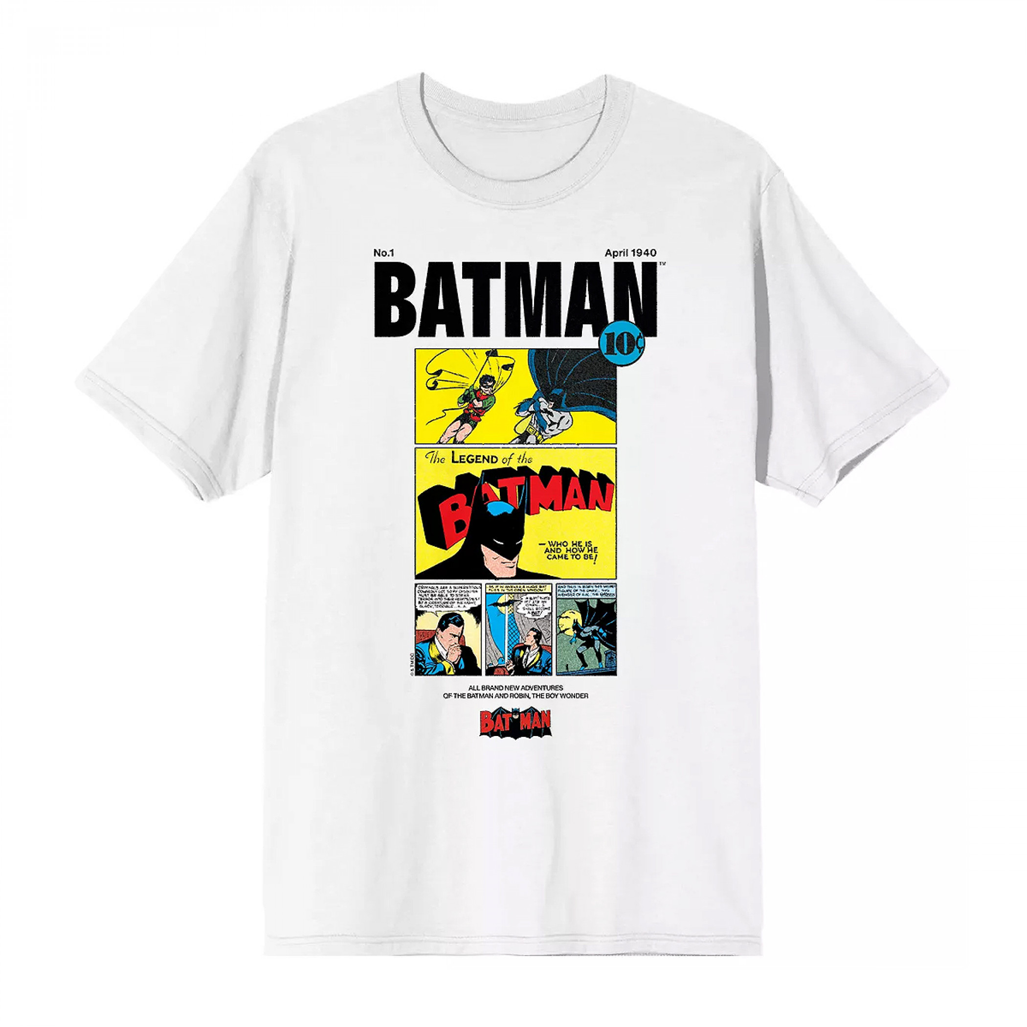 DC Comics 90th Anniversary Retro Comic Batman T-Shirt, Multi-Color