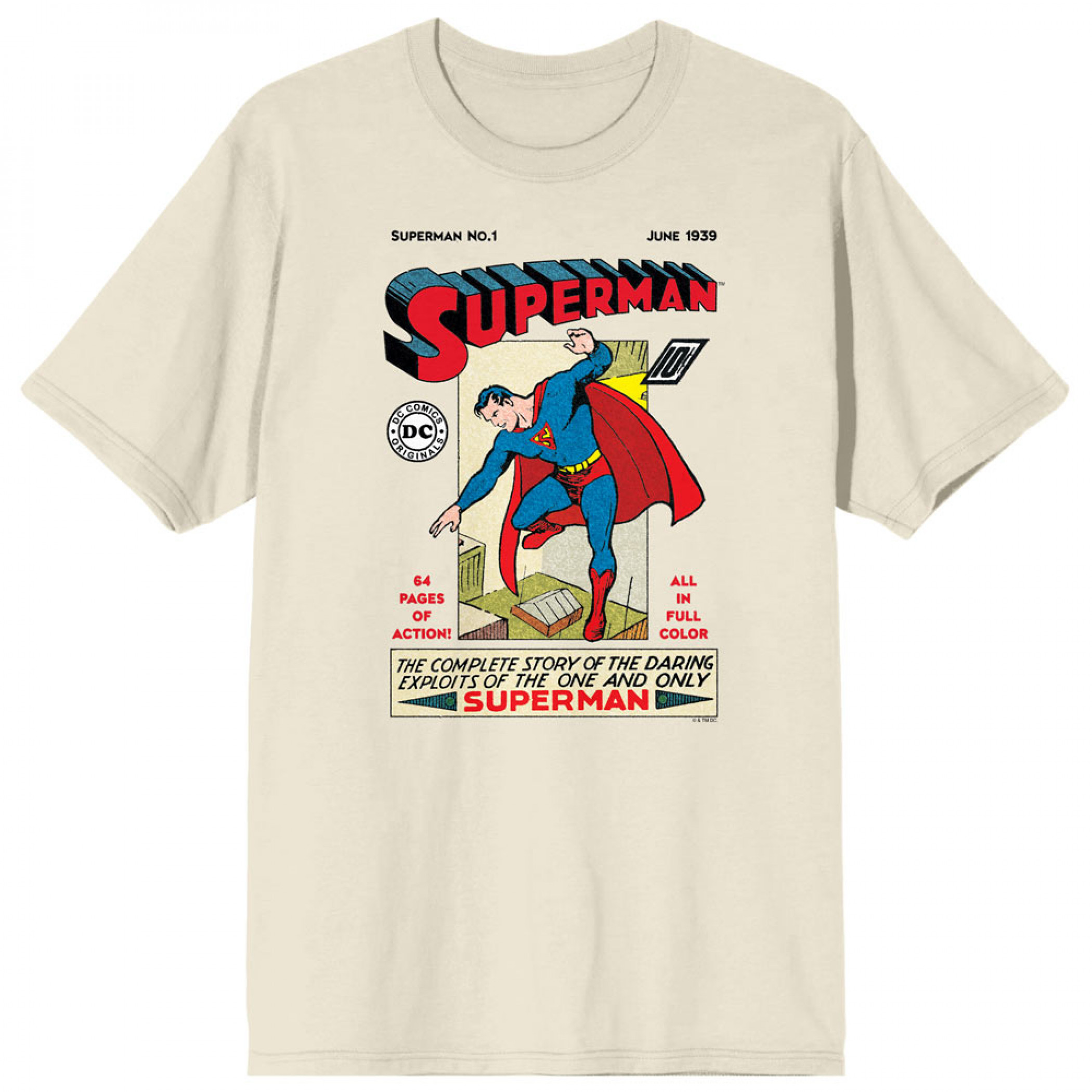 DC Comics 90th Anniversary Retro Comic Superman T-Shirt, Multi-Color