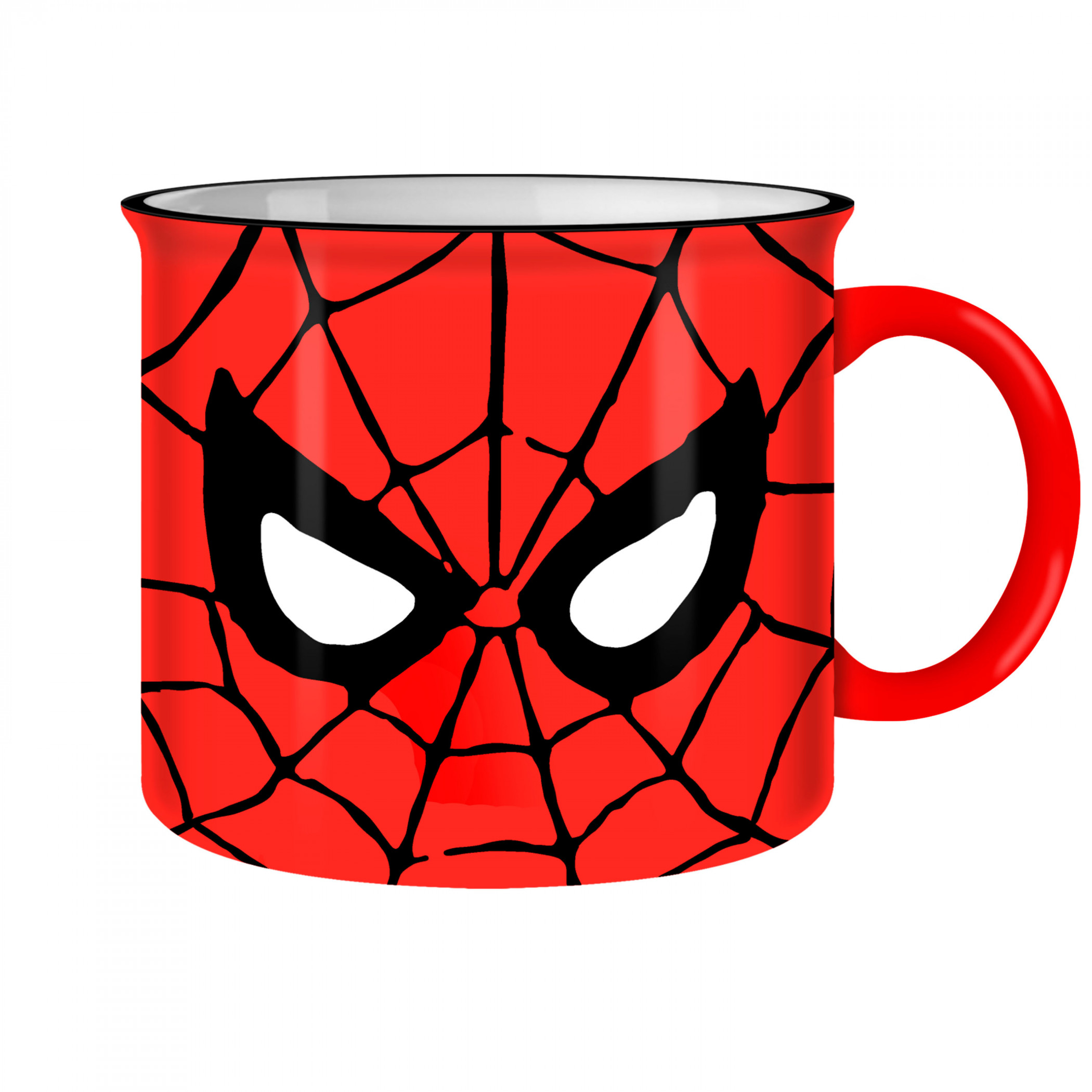 Spider-Man Web Eyes 20oz Ceramic Camper Mug, Red