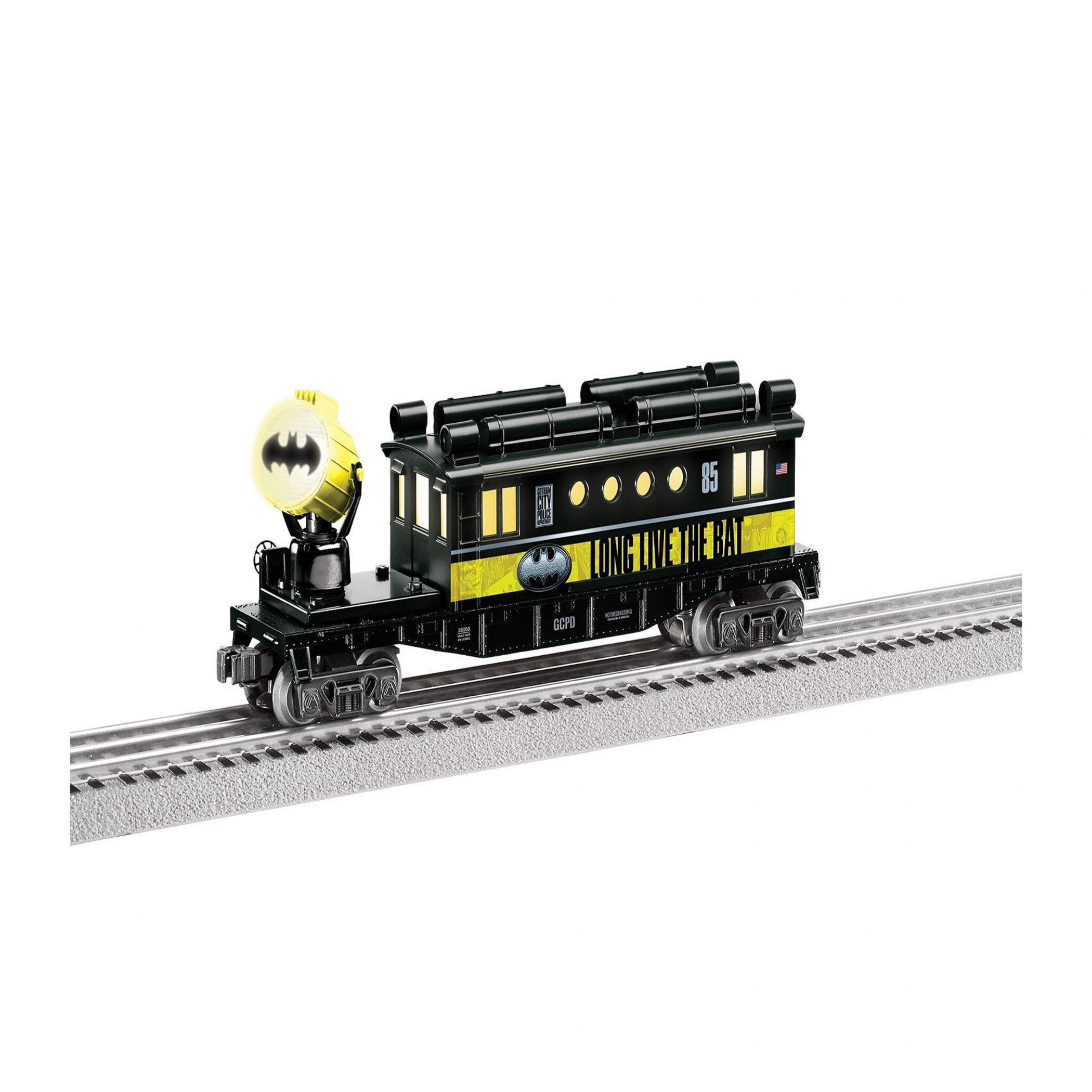 Lionel DC Comics Batman 85th Anniversary Bat Signal Caboose, Yellow