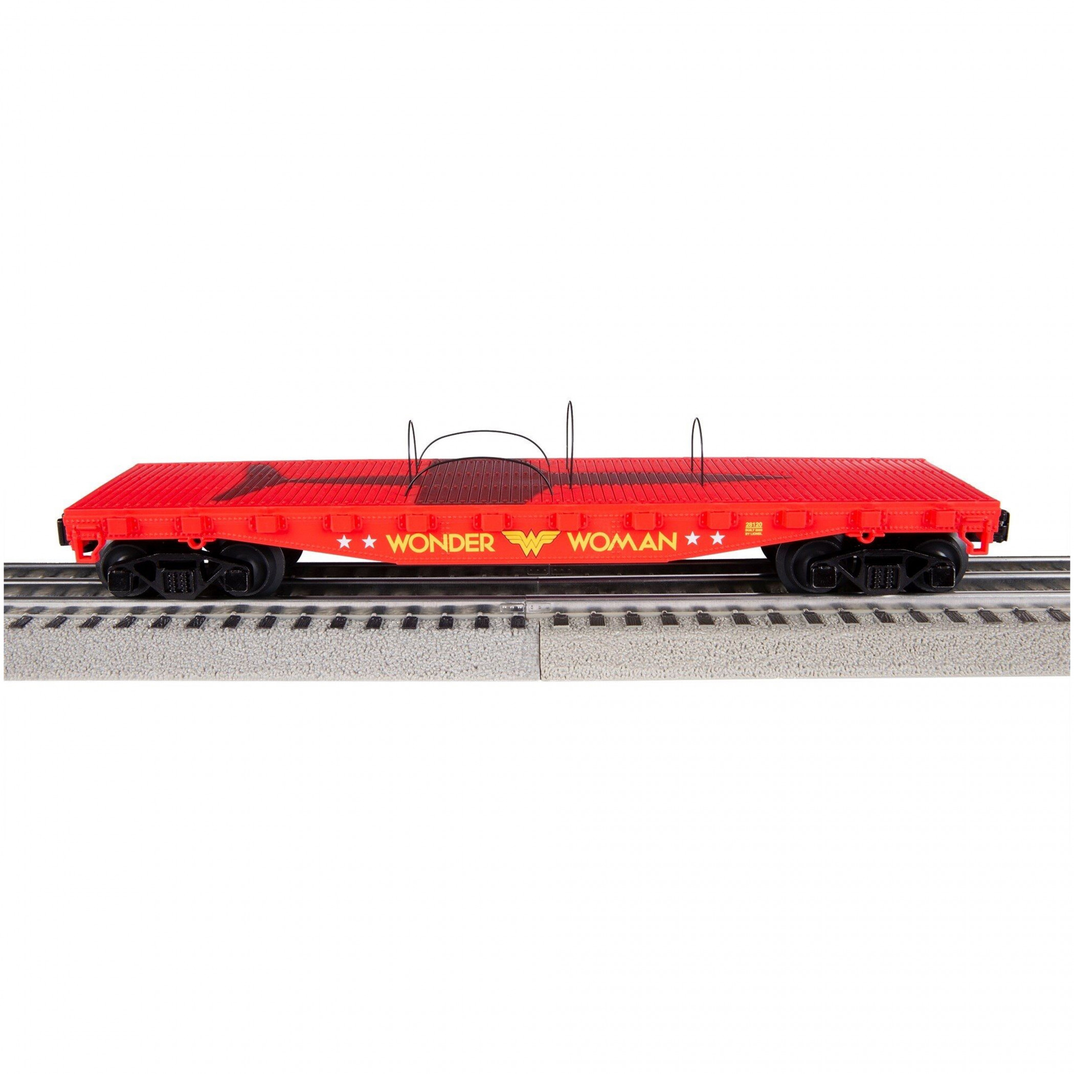 Lionel DC Comics Wonder Woman Invisible Jet Flatcar, Red