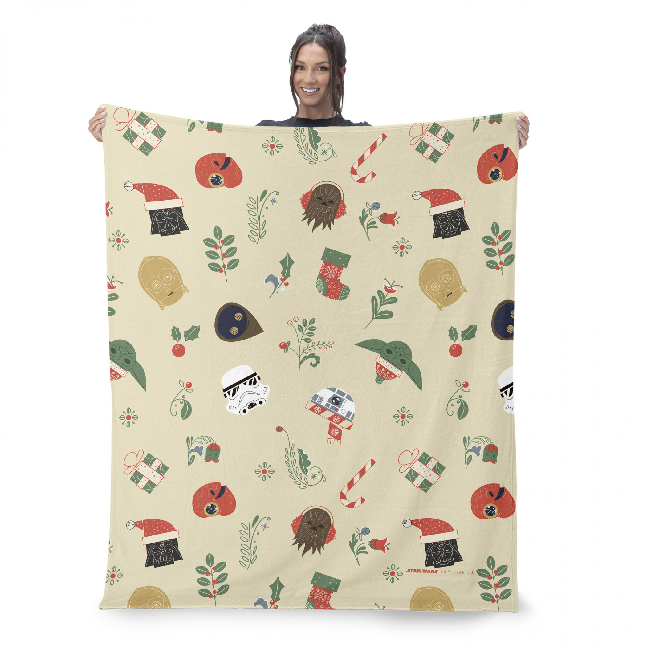 Star Wars Holiday Spirit Silk Touch Throw Blanket, Multi-Color