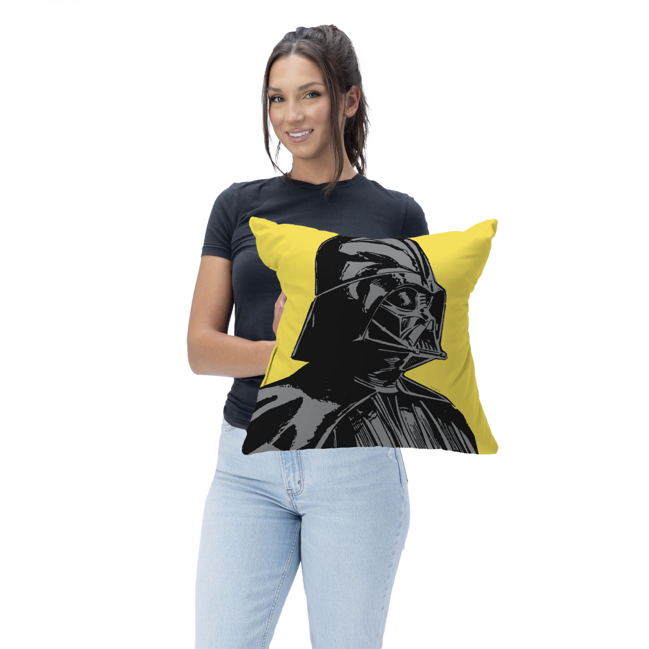 Star Wars Darth Vader Pop Art Throw Pillow, Yellow