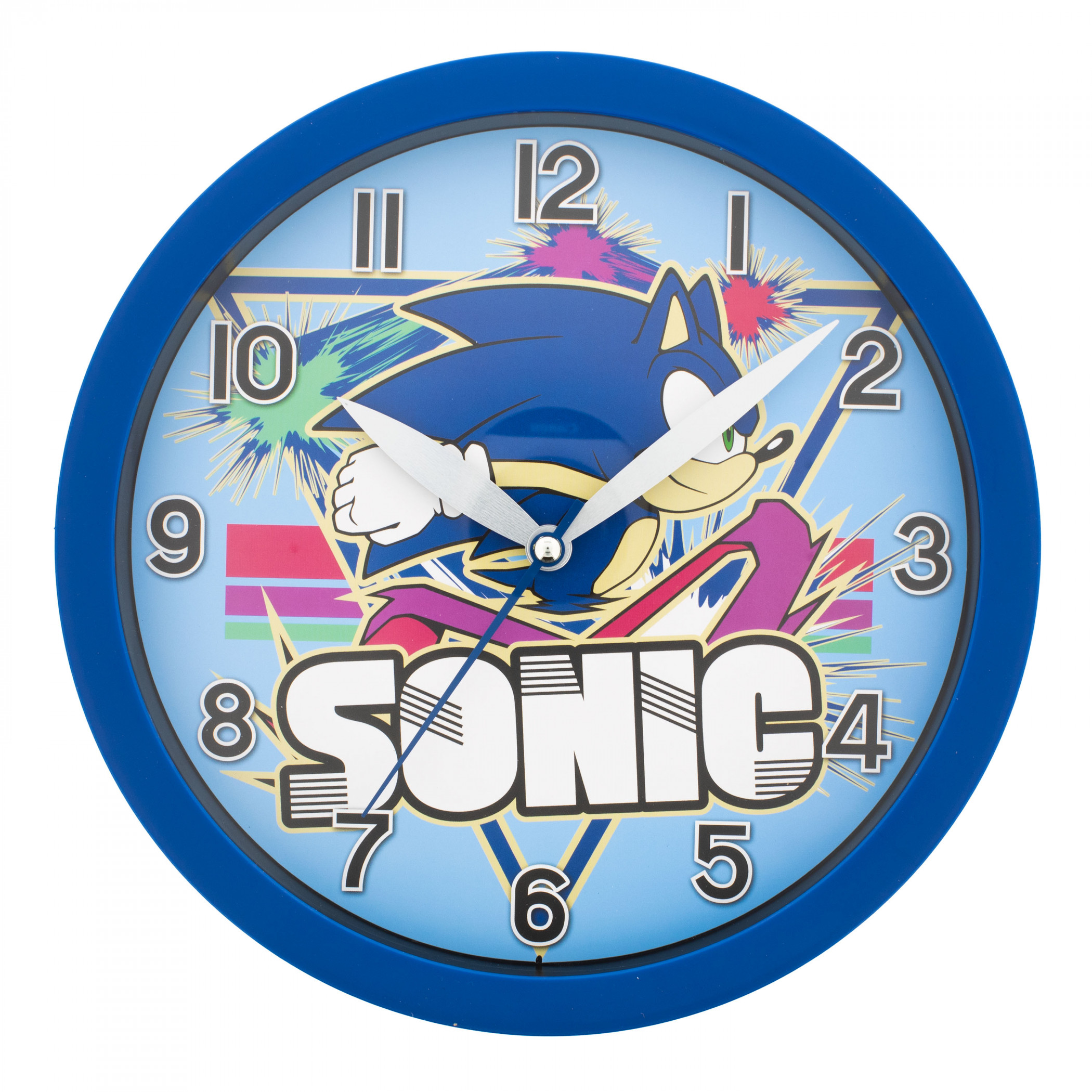 Sonic The Hedgehog 90’s Style 9.5' Wall Analog Clock, Blue