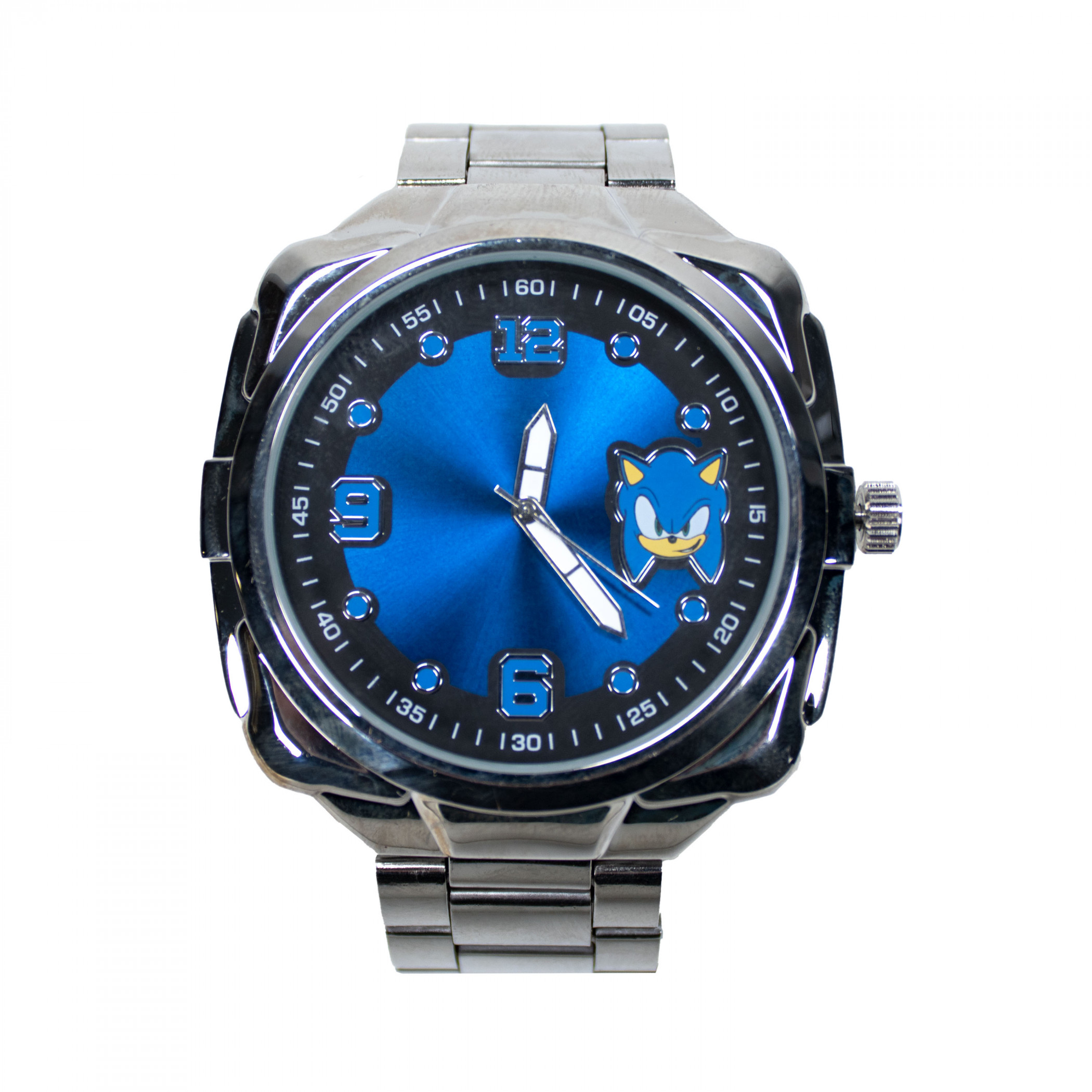 Sonic the Hedgehog Watch with Silver Metal Band, Silver