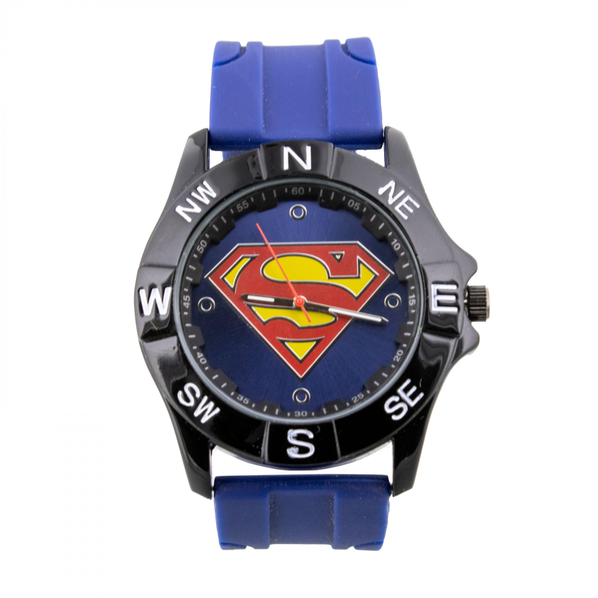 Superman Black on Blue Sport Watch, Blue