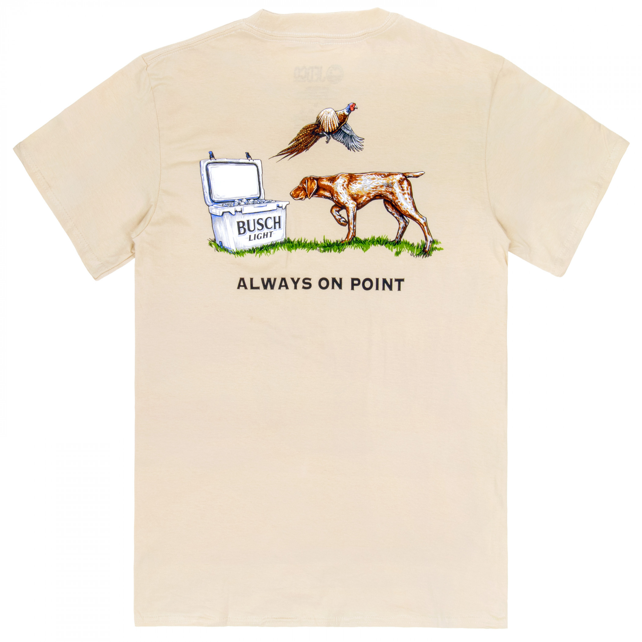 Busch Light Always on Point Front and Back Print T-Shirt