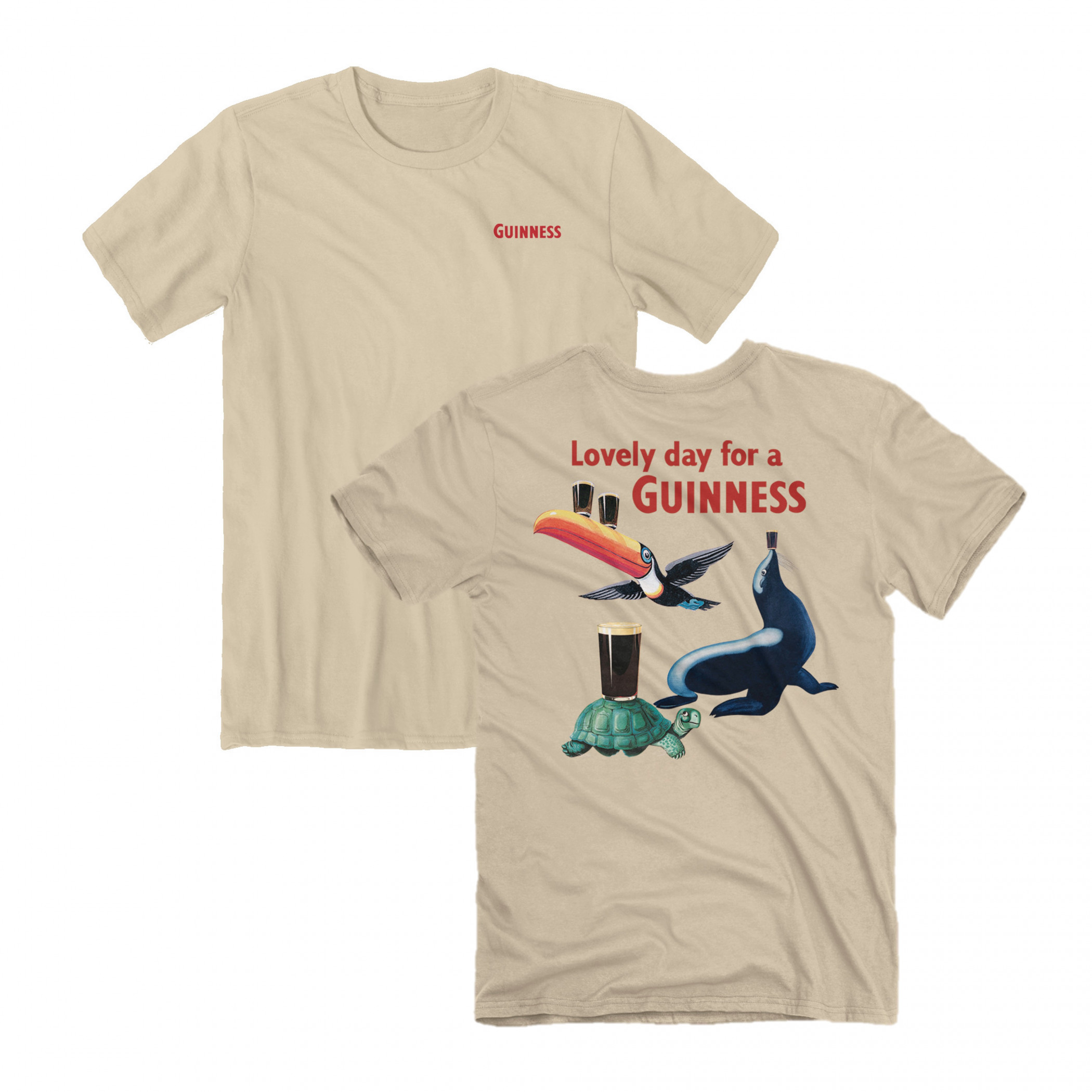 Guinness Iconic Characters Front and Back Print T-Shirt