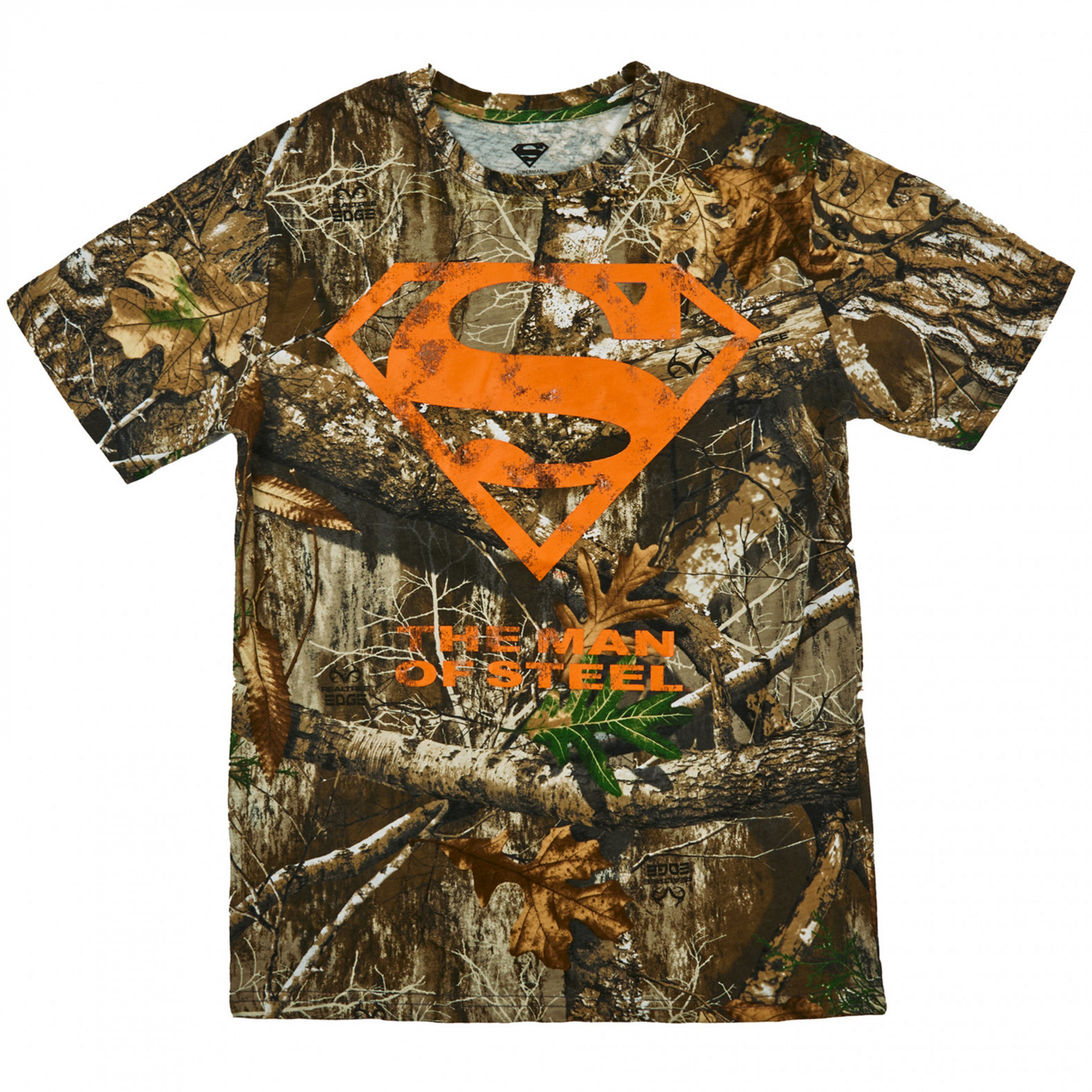 Superman Orange Shield Camo Logo T-Shirt, Multi-Color